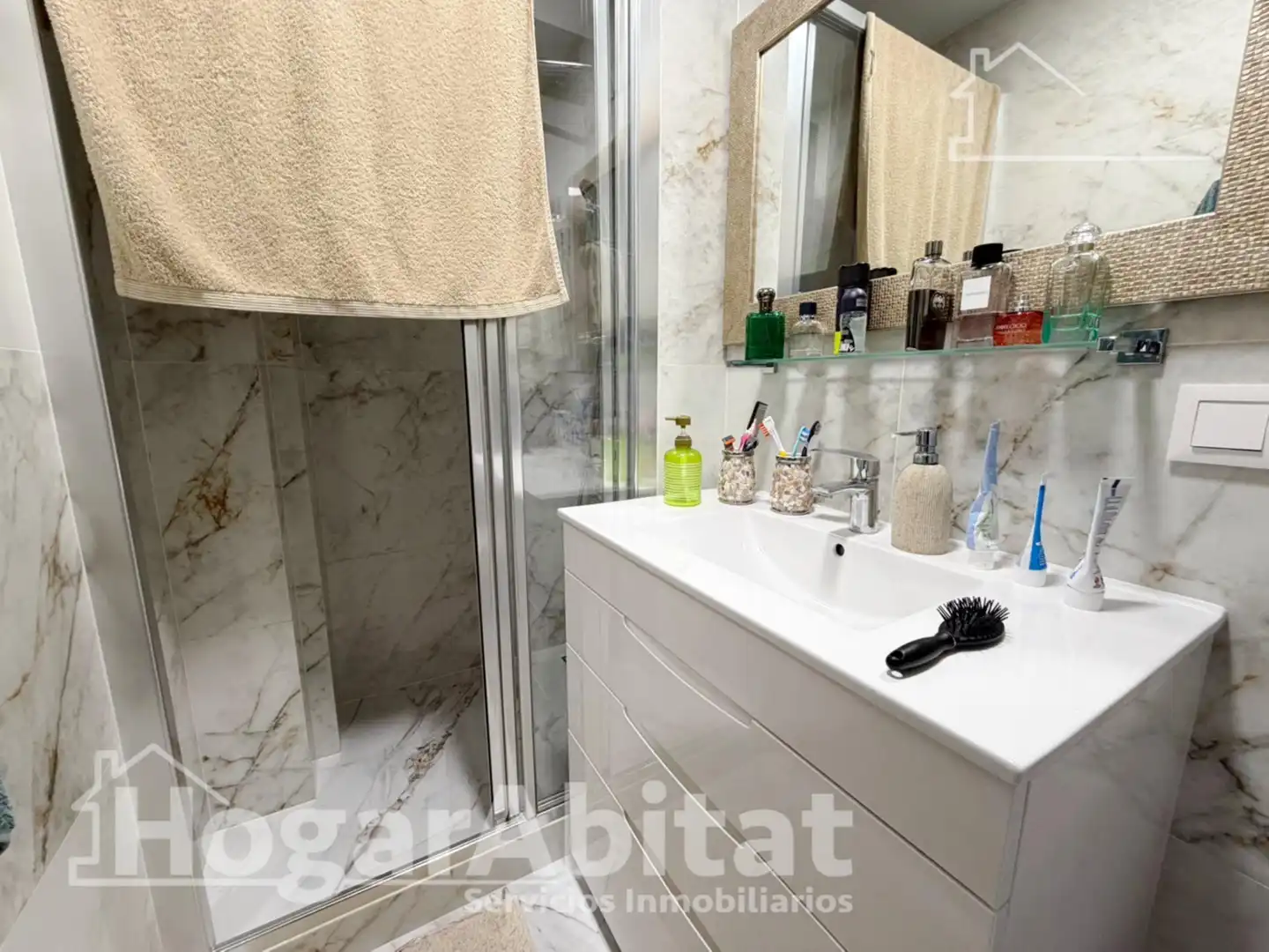 Bathroom of Flat for sale in Sagunto / Sagunt  with Air Conditioner and Parquet flooring