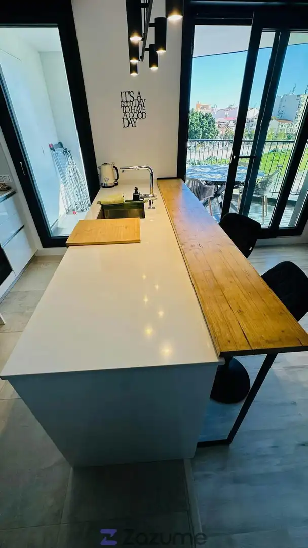 Kitchen of Flat for rent in Málaga  with Air Conditioner, Heating and Private garden