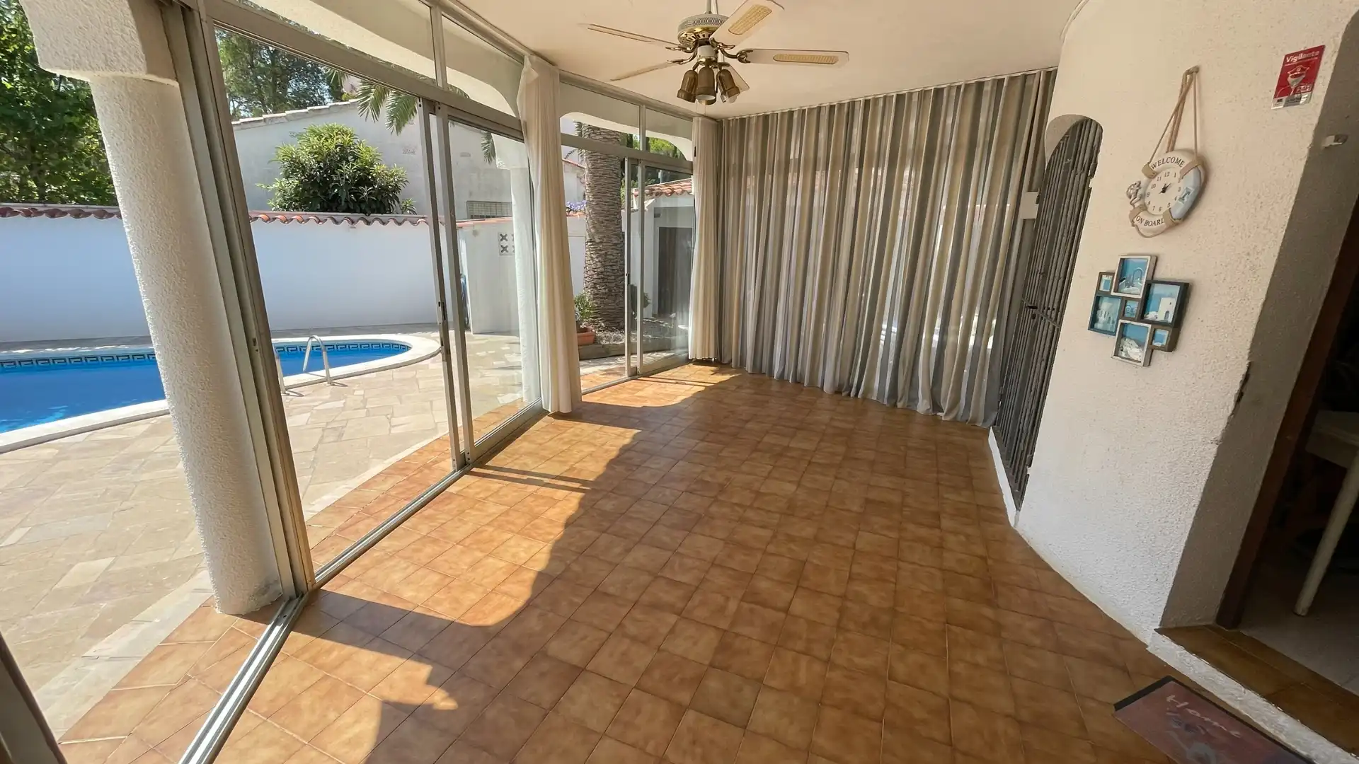 Terraza de Casa o chalet en venta en L'Ametlla de Mar  con Aire acondicionado, Jardín privado y Piscina