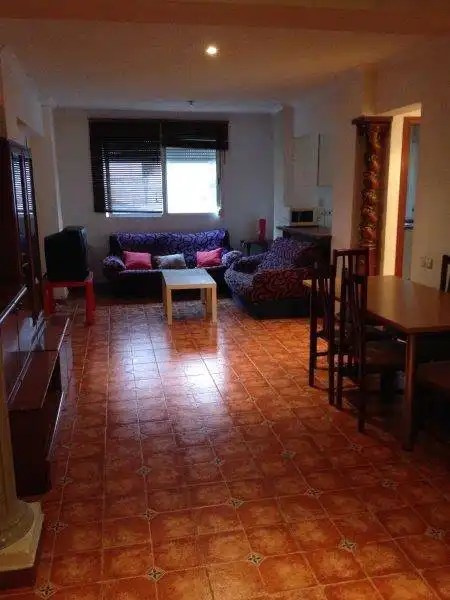 Sala d'estar de Pis de lloguer en Valencia amb Terrassa i Moblat