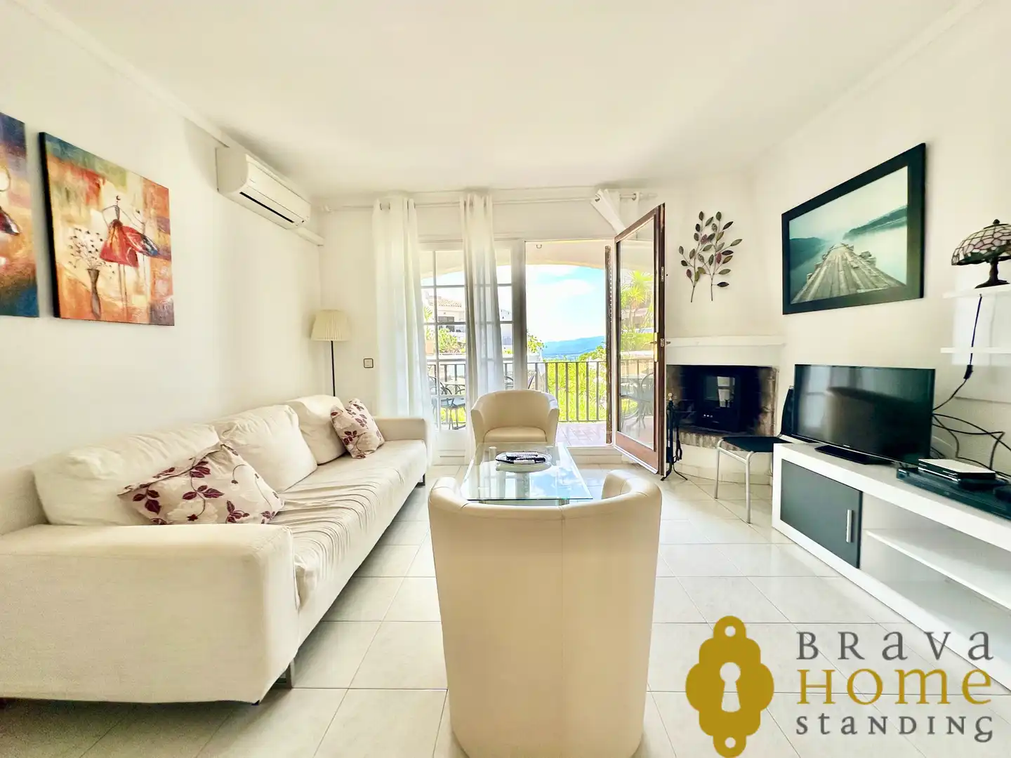 Sala de estar de Casa o chalet en venta en Roses con Aire acondicionado, Terraza y Balcón