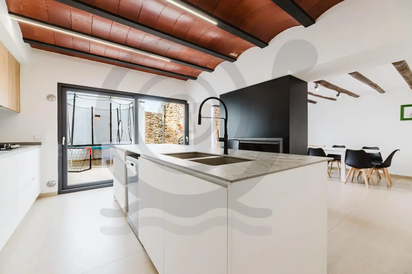 Küche von Haus oder Chalet zum Verkauf in Castellón de la Plana / Castelló de la Plana mit Klimaanlage, Heizung und Terrasse