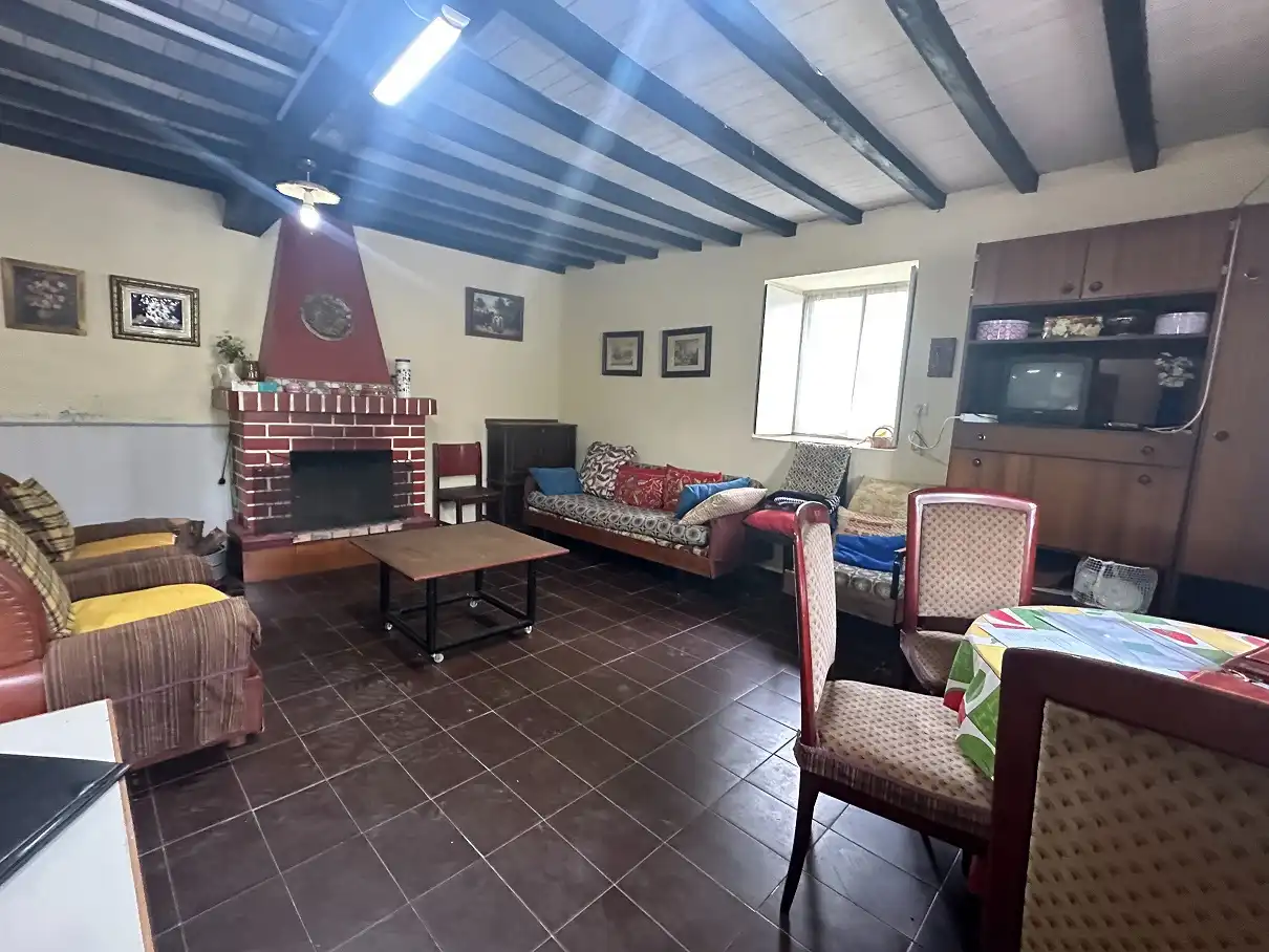 Sala de estar de Casa o chalet en venta en O Pino  con Jardín privado, Terraza y Amueblado