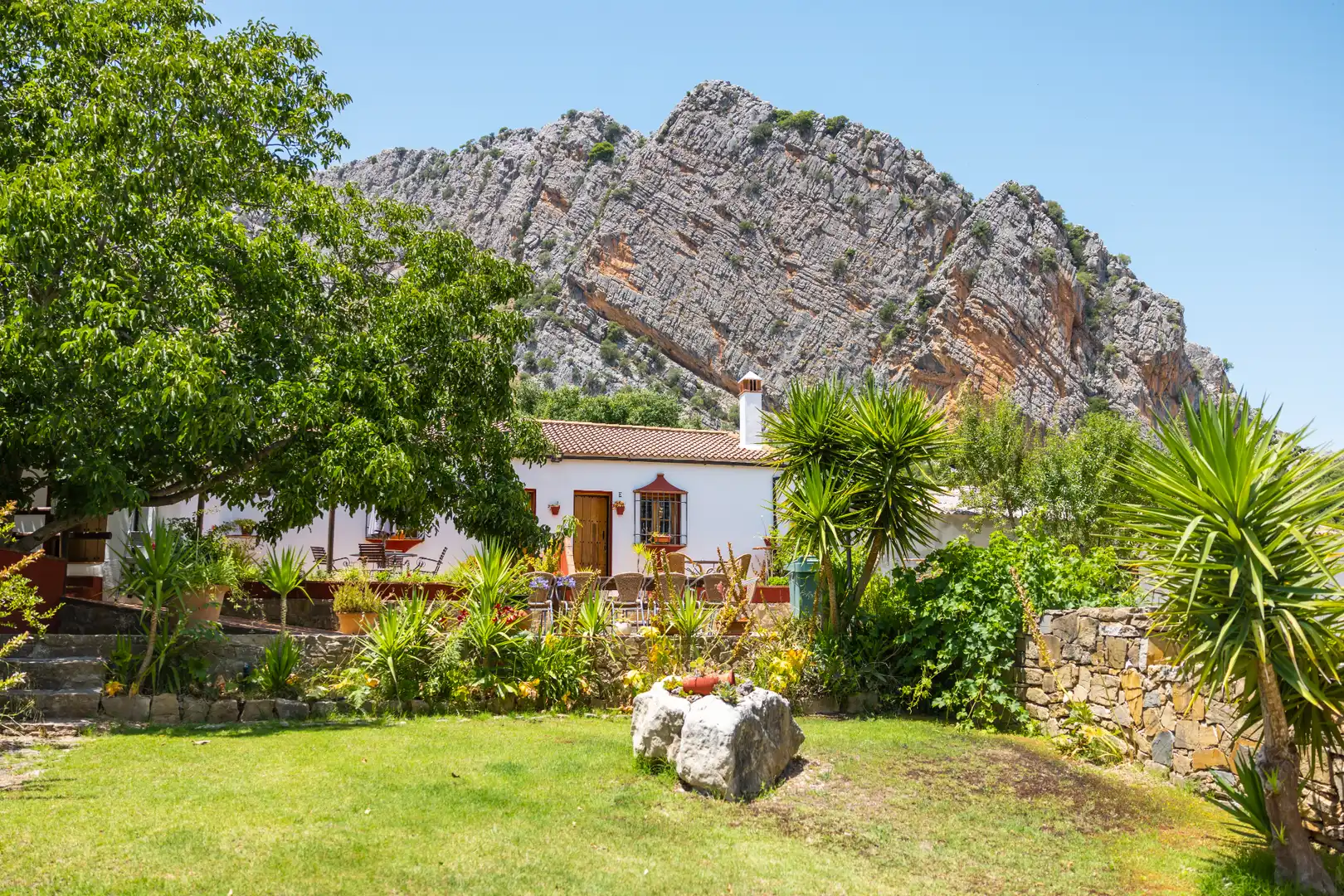 Jardín de Finca rústica en venta en Montejaque con Aire acondicionado, Jardín privado y Terraza
