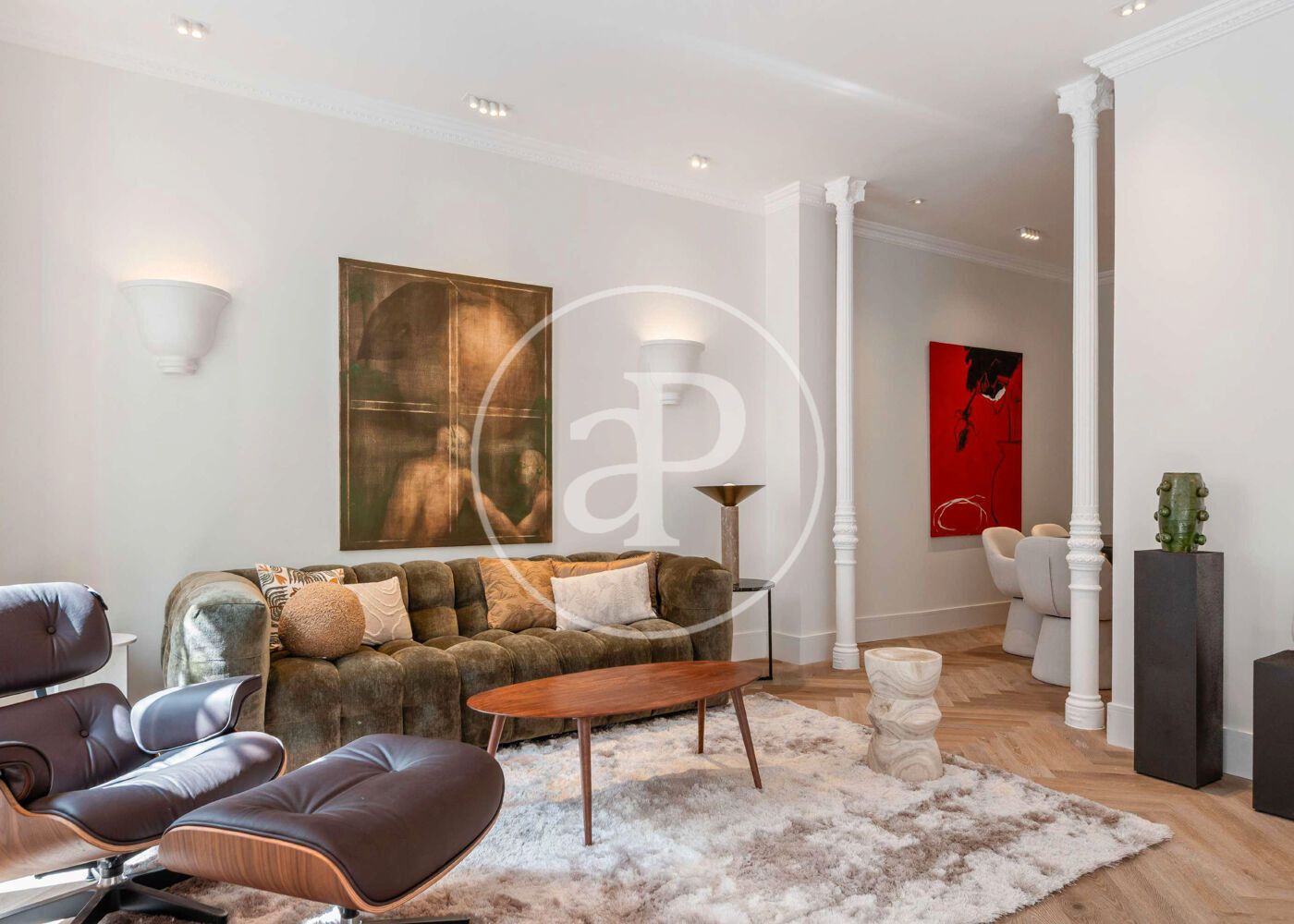 Living room of Flat for sale in  Madrid Capital  with Heating and Balcony