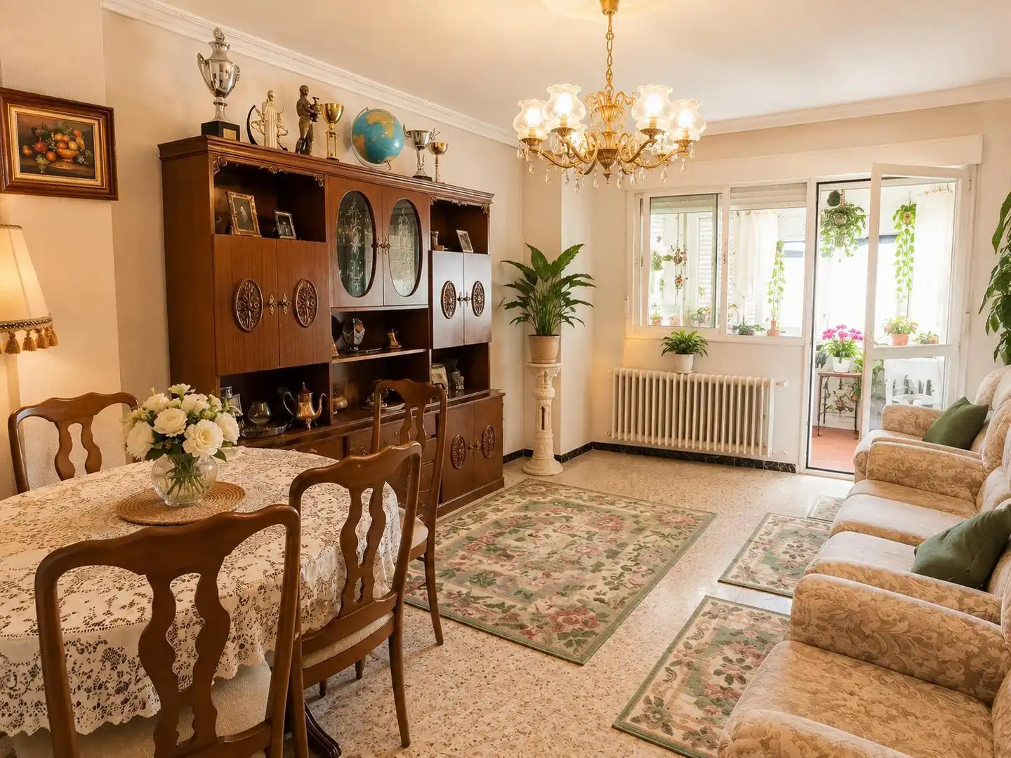 Sala de estar de Piso en venta en Valladolid con Calefacción, Amueblado y Balcón