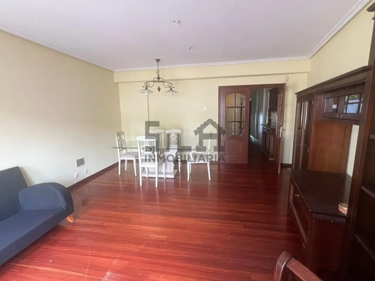 Dining room of Flat for rent in Ourense Capital   with Heating, Parquet flooring and Furnished