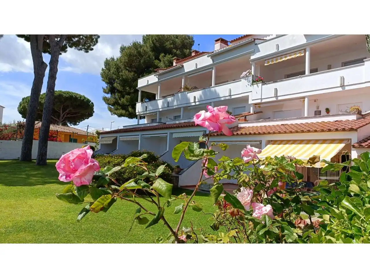 Vista exterior de Piso en venta en L'Escala con Terraza, Amueblado y Piscina comunitaria