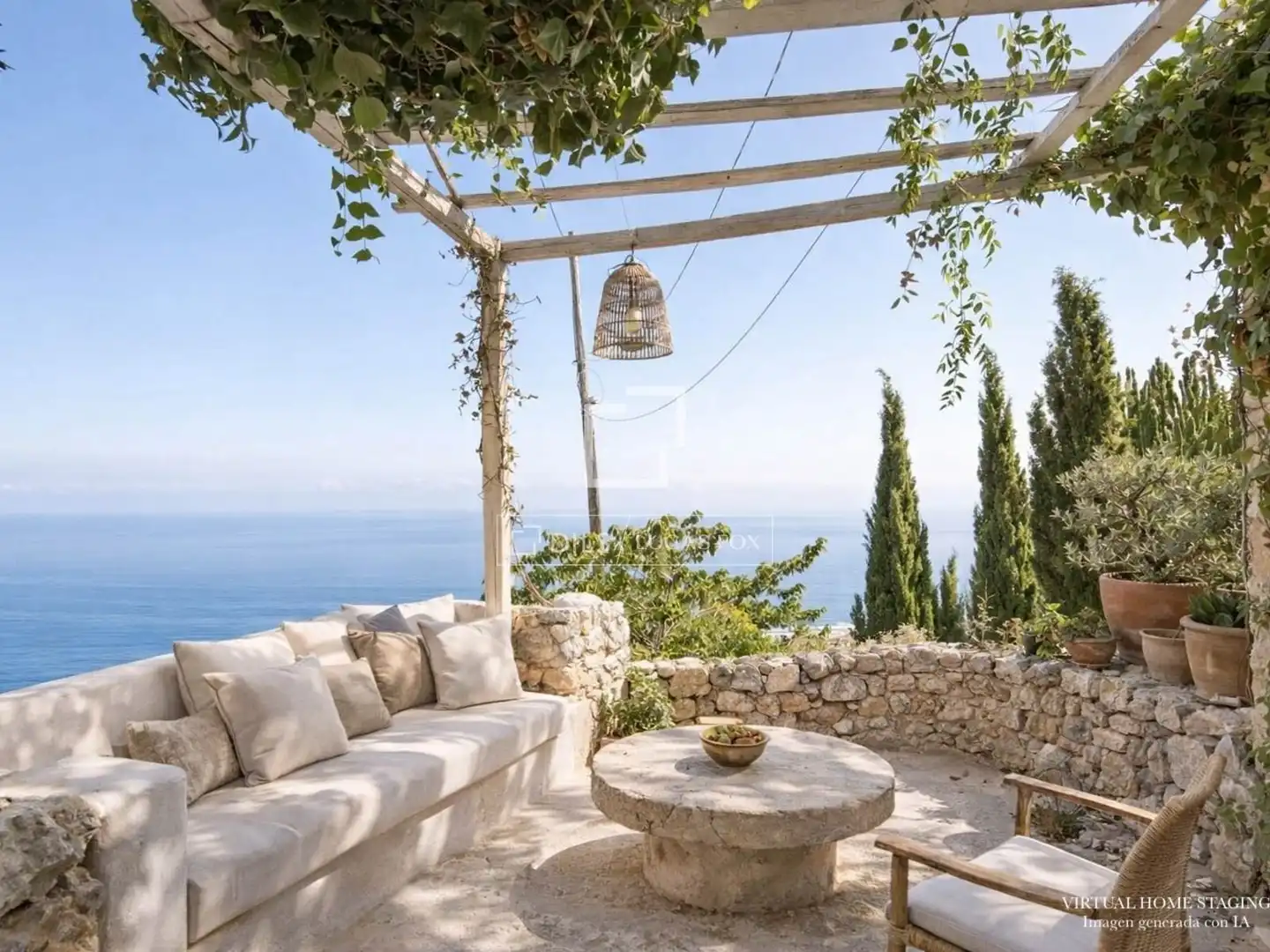 Terraza de Finca rústica en venta en Banyalbufar con Jardín privado y Piscina