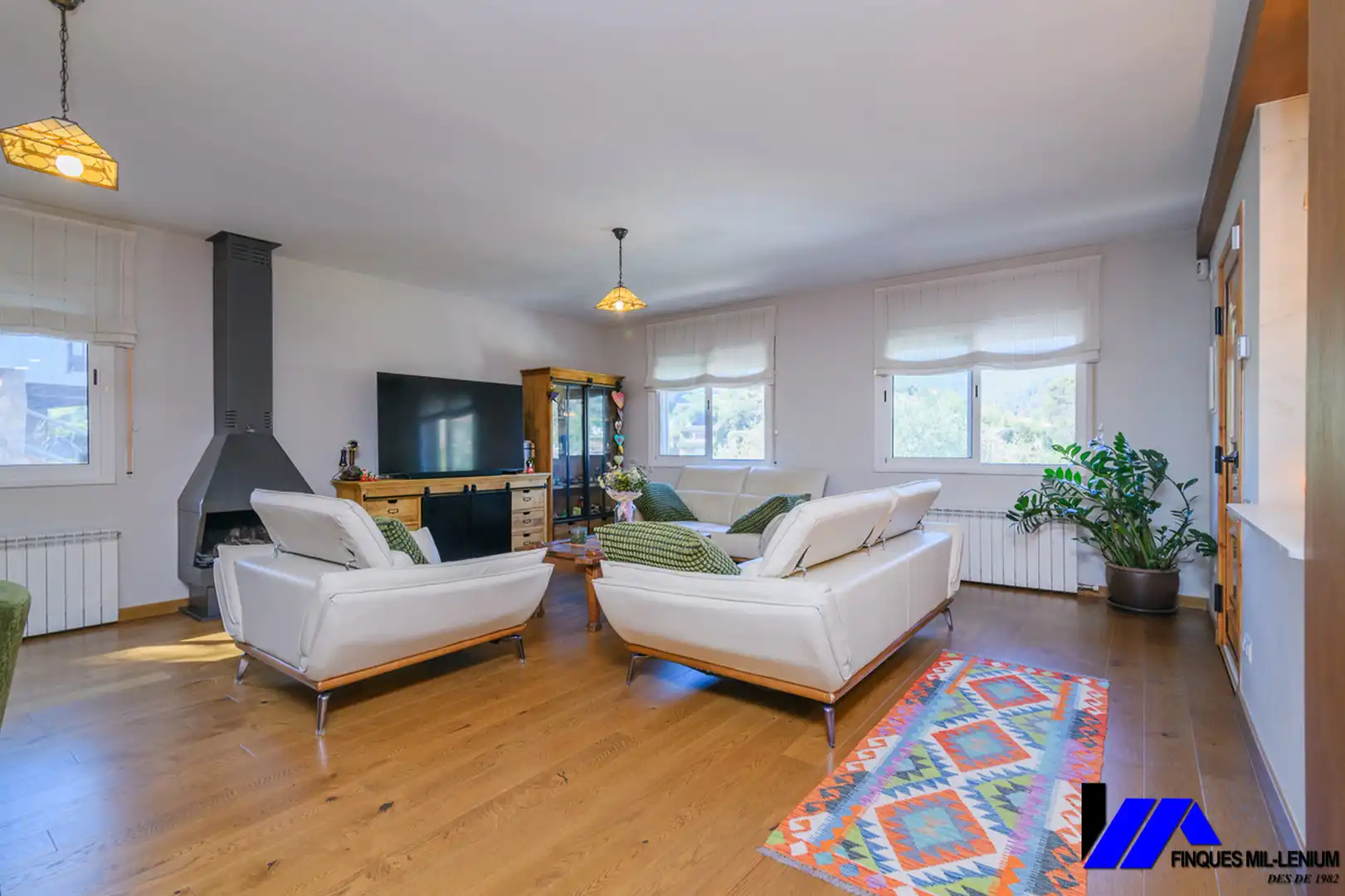 Sala de estar de Casa o chalet en venta en Vallirana con Aire acondicionado, Calefacción y Jardín privado