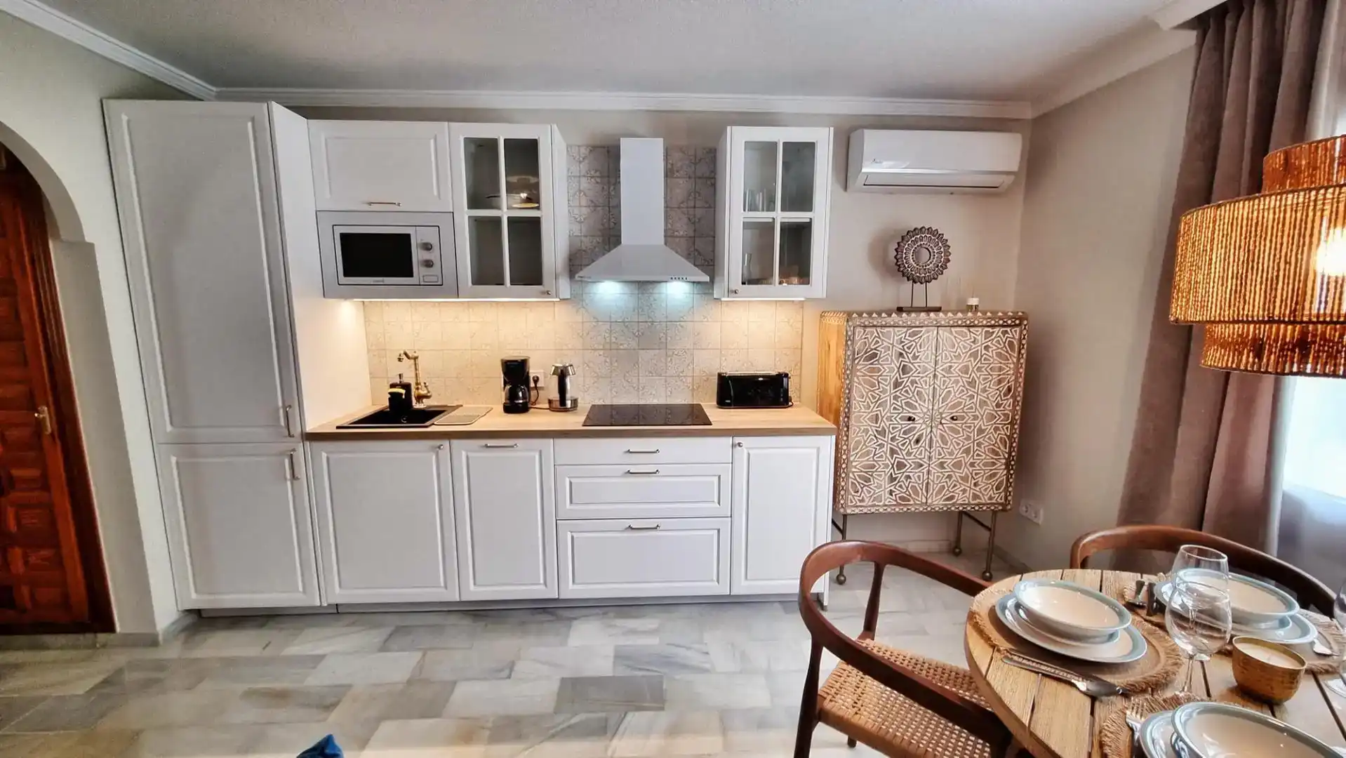 Cuina de Apartament en venda en Vera amb Aire condicionat, Jardí privat i Parquet