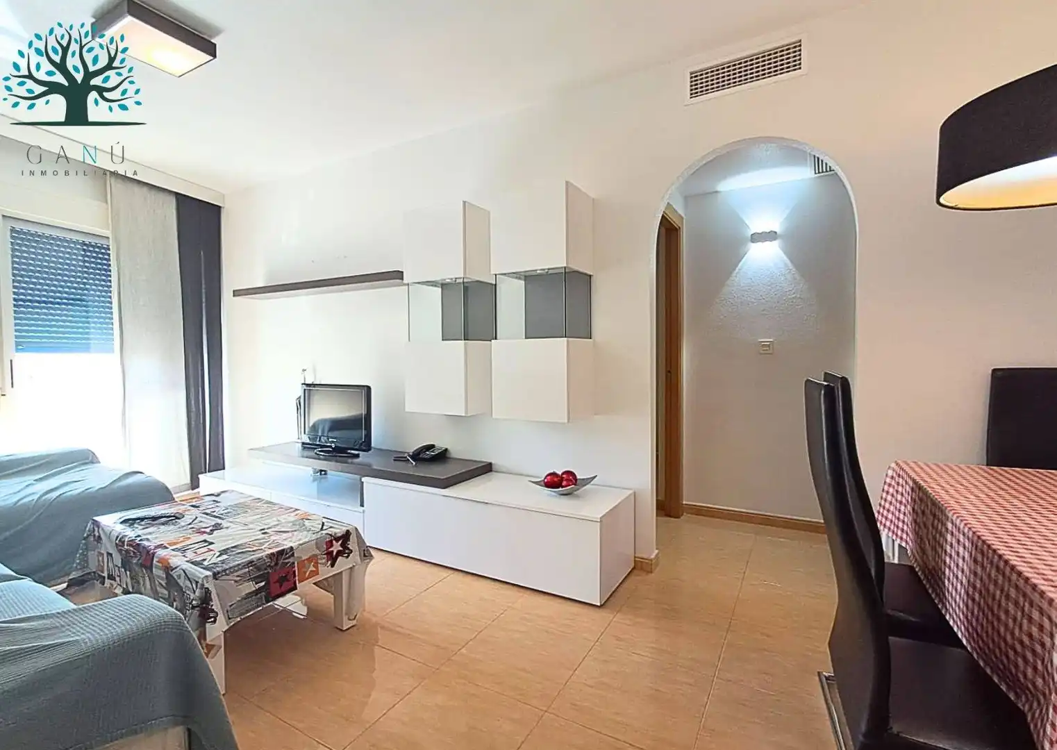 Sala de estar de Piso en venta en Mazarrón con Aire acondicionado, Trastero y Amueblado