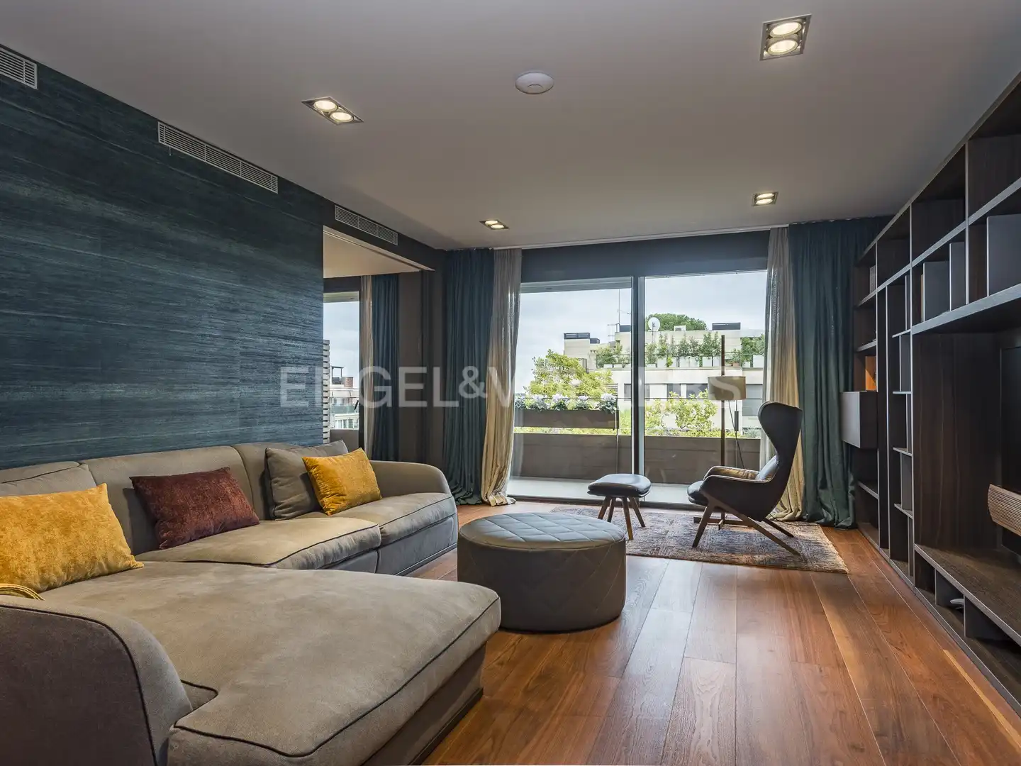 Sala de estar de Piso en venta en Barcelona con Aire acondicionado, Calefacción y Parquet