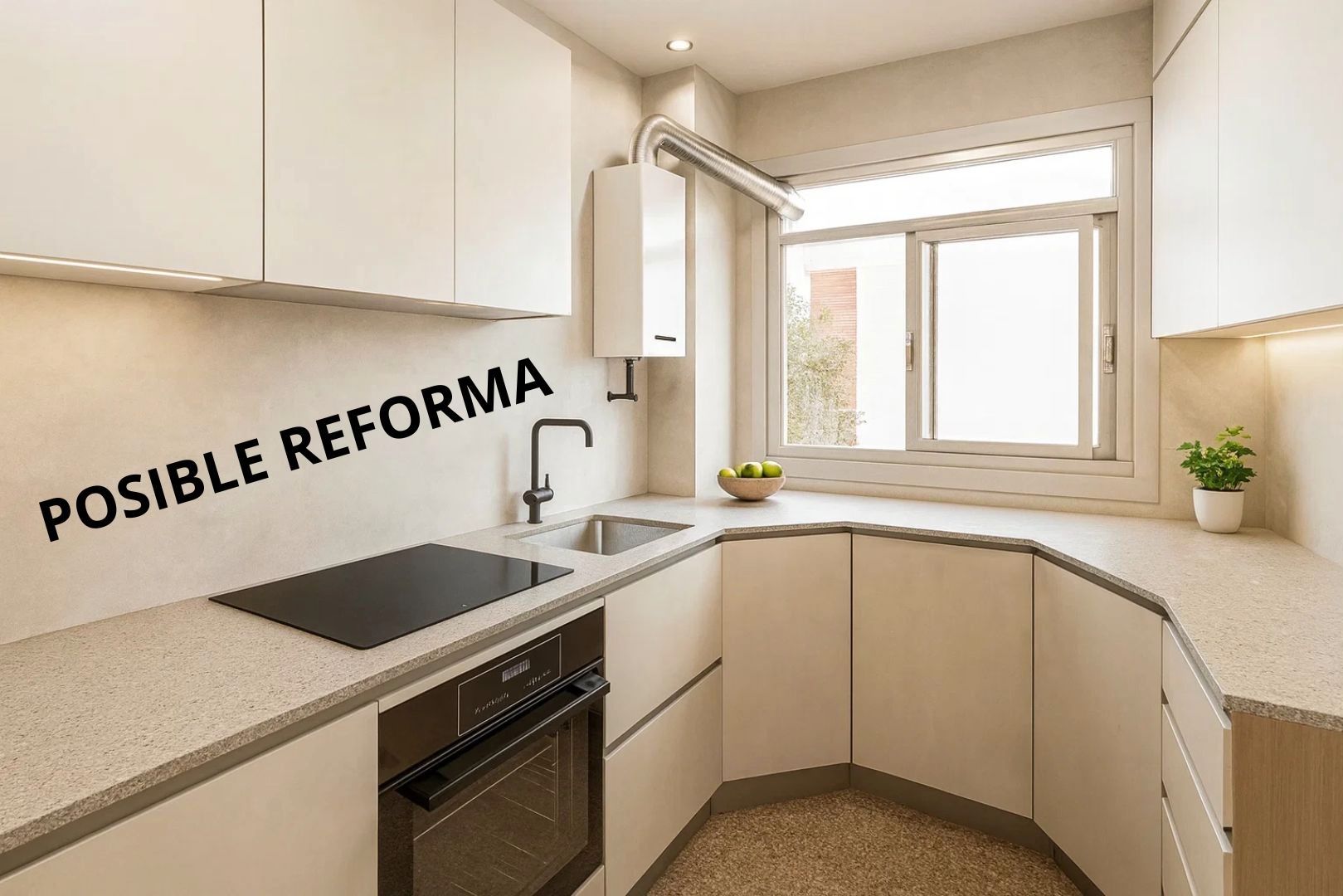 Kitchen of Flat for sale in Santa Coloma de Gramenet  with Heating and Balcony