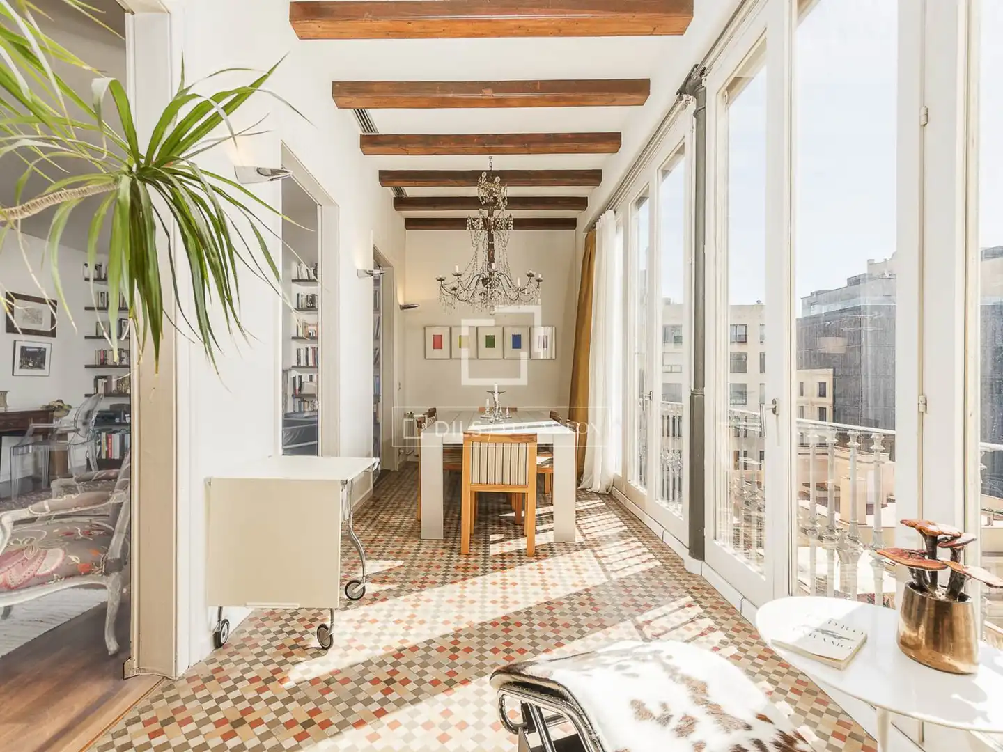 Esszimmer von Wohnung zum Verkauf in Barcelona mit Klimaanlage, Heizung und Terrasse