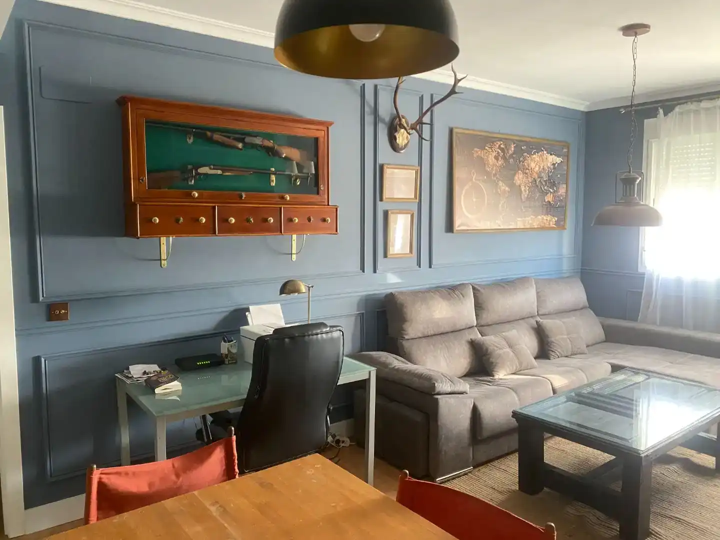 Wohnzimmer von Wohnung zur Miete in Sevilla mit Klimaanlage, Parkett und Möbliert