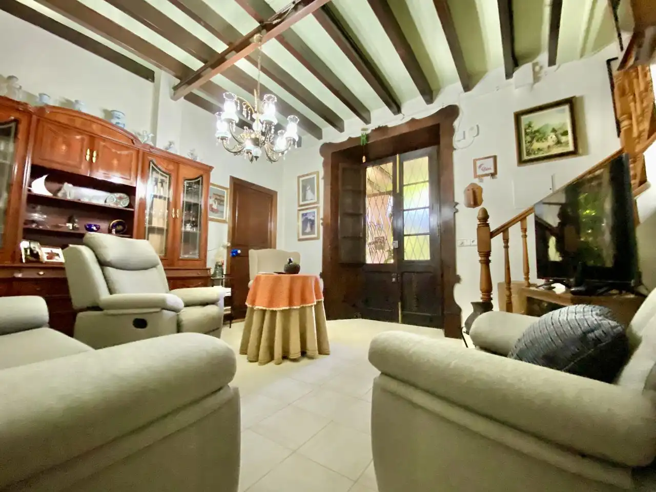 Wohnzimmer von Haus oder Chalet zum Verkauf in  Palma de Mallorca mit Privatgarten, Terrasse und Abstellraum