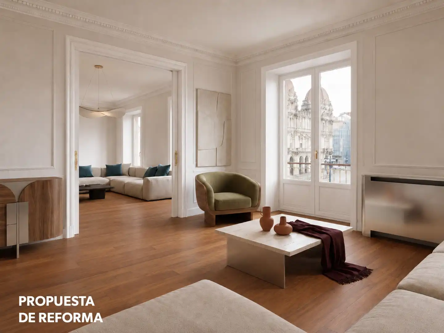 Living room of Flat for sale in A Coruña Capital   with Heating, Storage room and Balcony