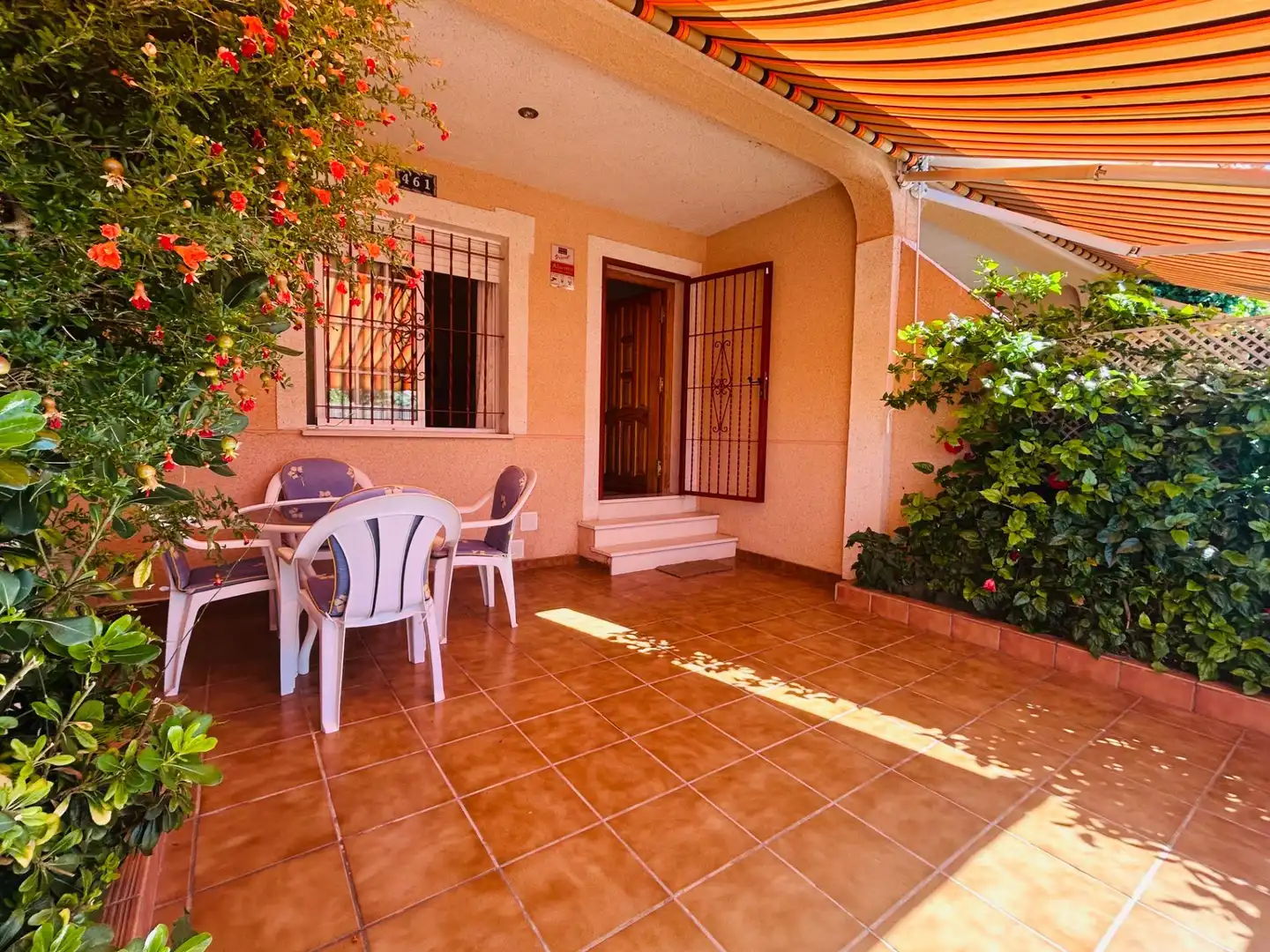 Terrasse von Einfamilien-Reihenhaus zum Verkauf in San Javier mit Klimaanlage, Terrasse und Möbliert