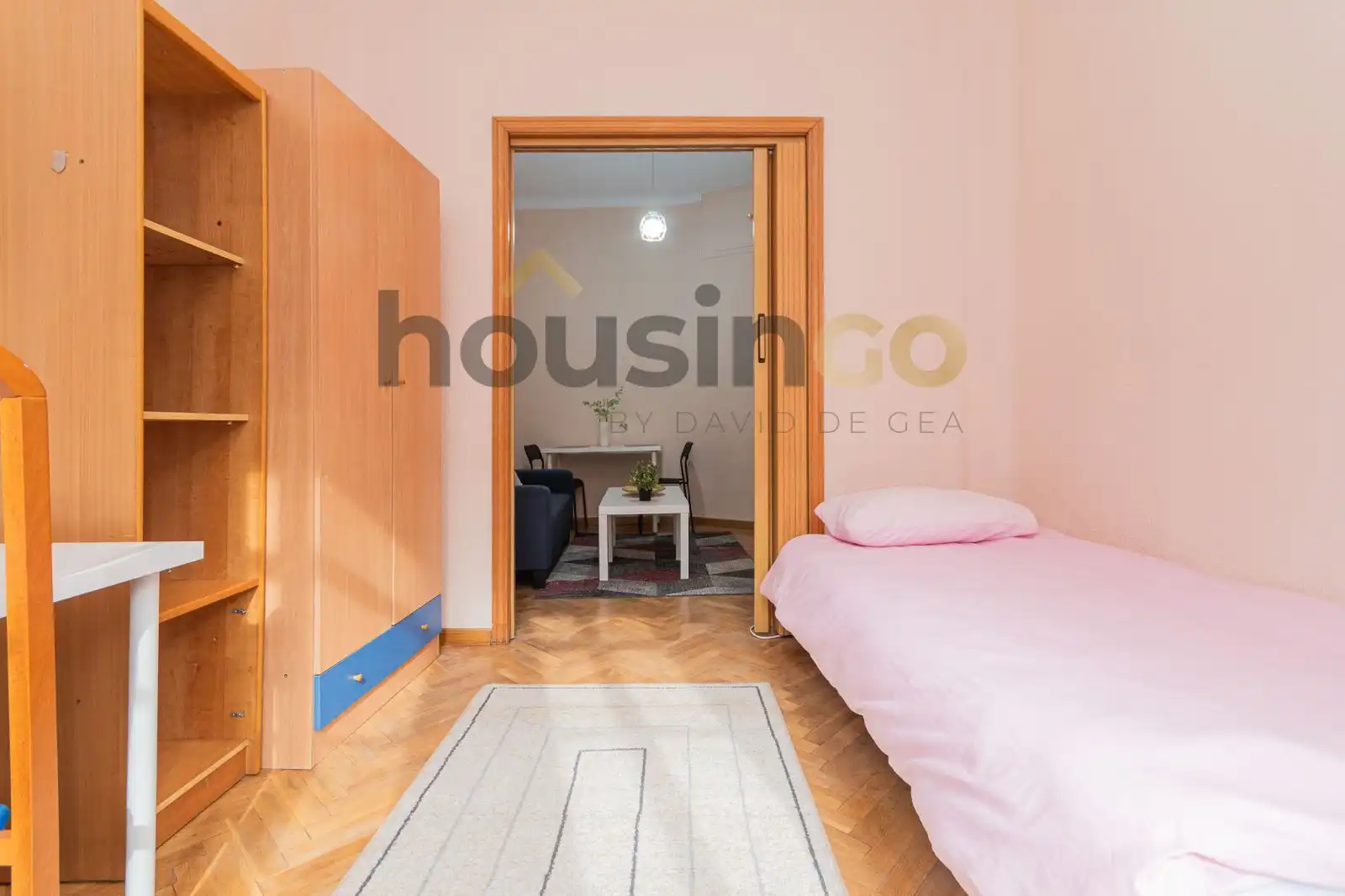 Bedroom of Flat for rent in Madrid  with Heating, Parquet flooring and Furnished