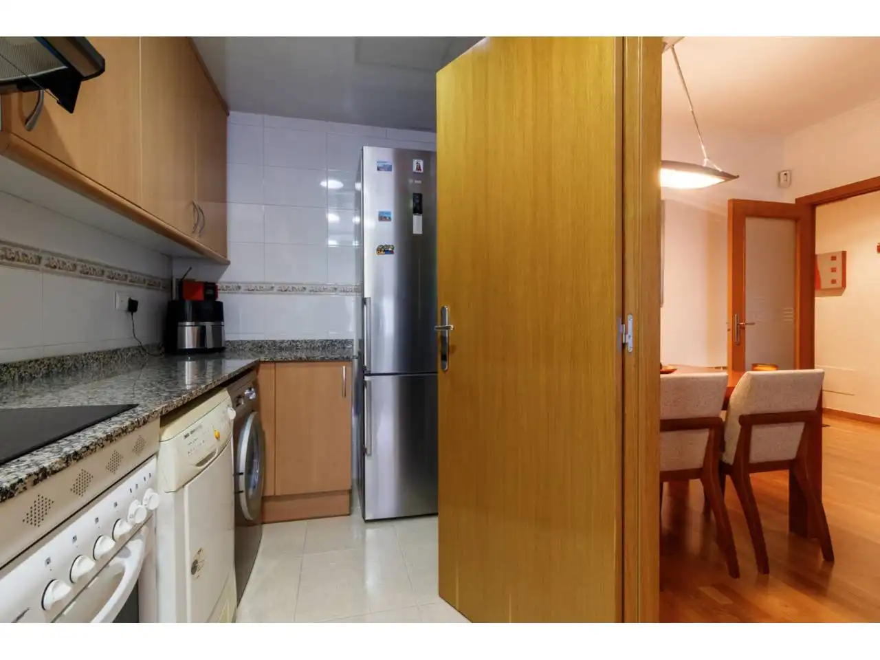 Kitchen of Flat for sale in Castelldefels  with Heating, Private garden and Parquet flooring