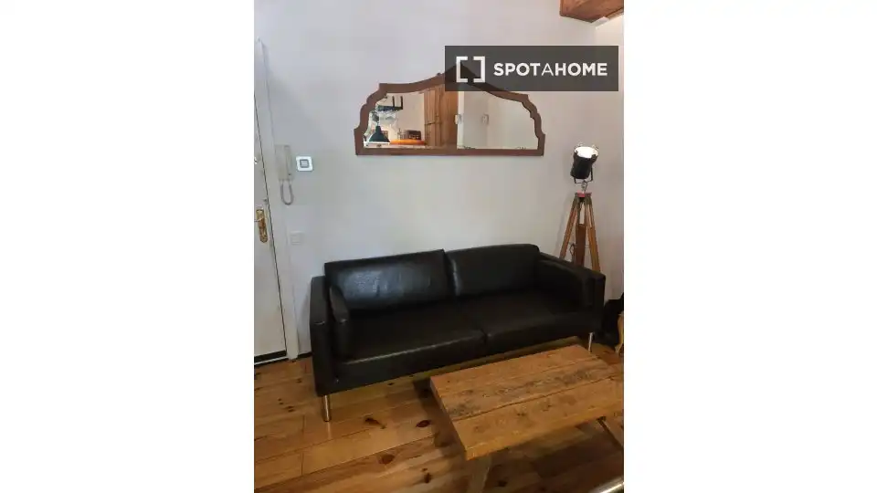 Sala d'estar de Apartament per a compartir en Barcelona amb Aire condicionat, Terrassa i Moblat