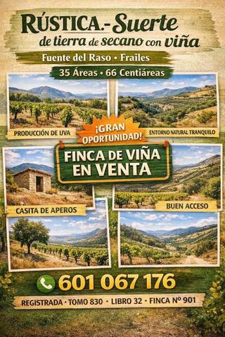 Terreno en Venta en  Polígono 6 Parcela 151 UMBRIA MARTINA. FRAILES (J en Frailes