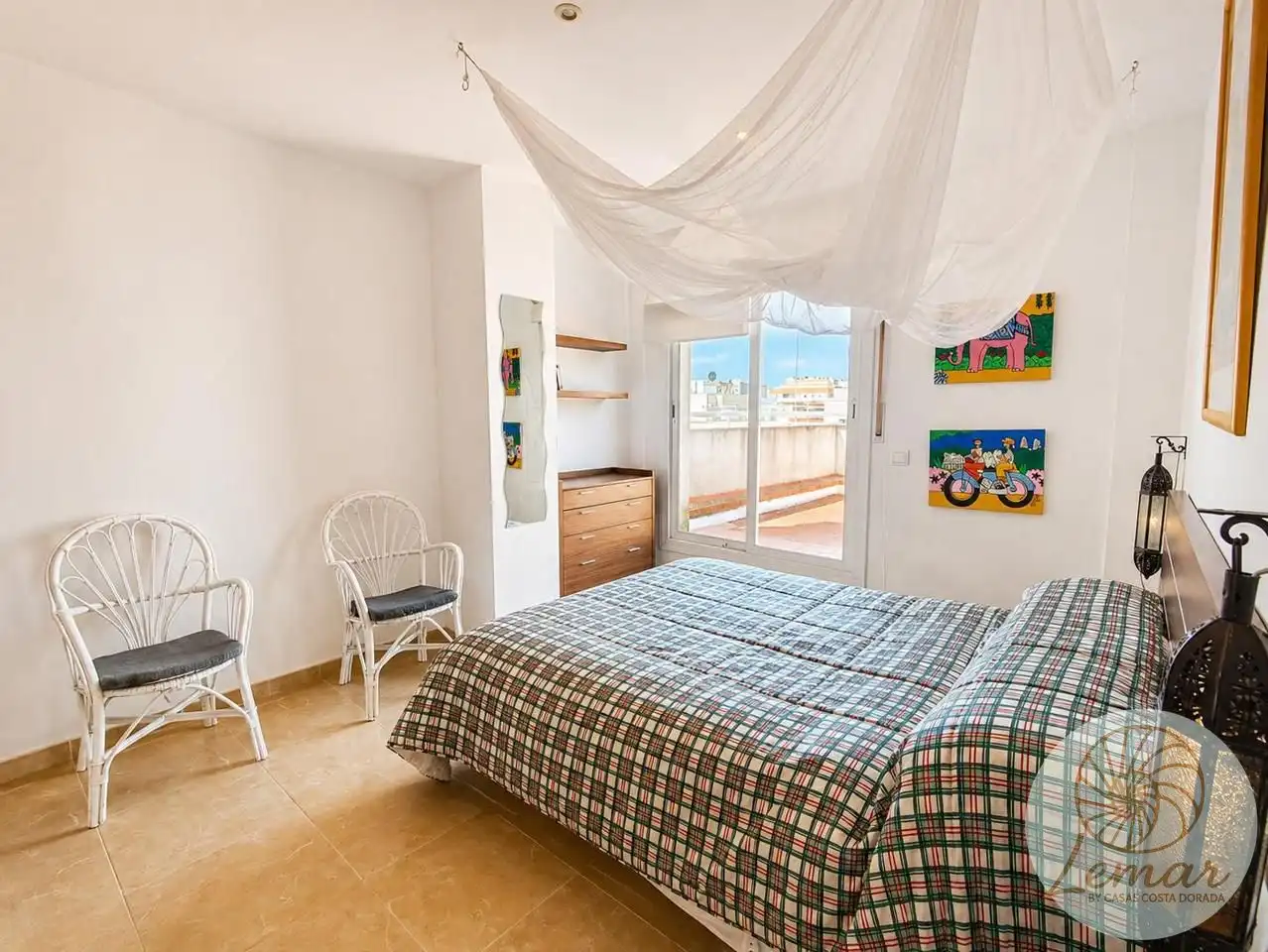 Schlafzimmer von Dachboden zum Verkauf in L'Ametlla de Mar  mit Klimaanlage, Heizung und Terrasse