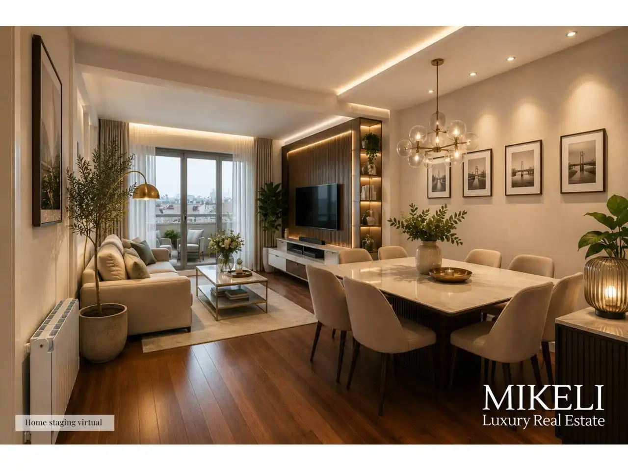 Wohnzimmer von Wohnung zum Verkauf in Santander mit Heizung, Parkett und Terrasse