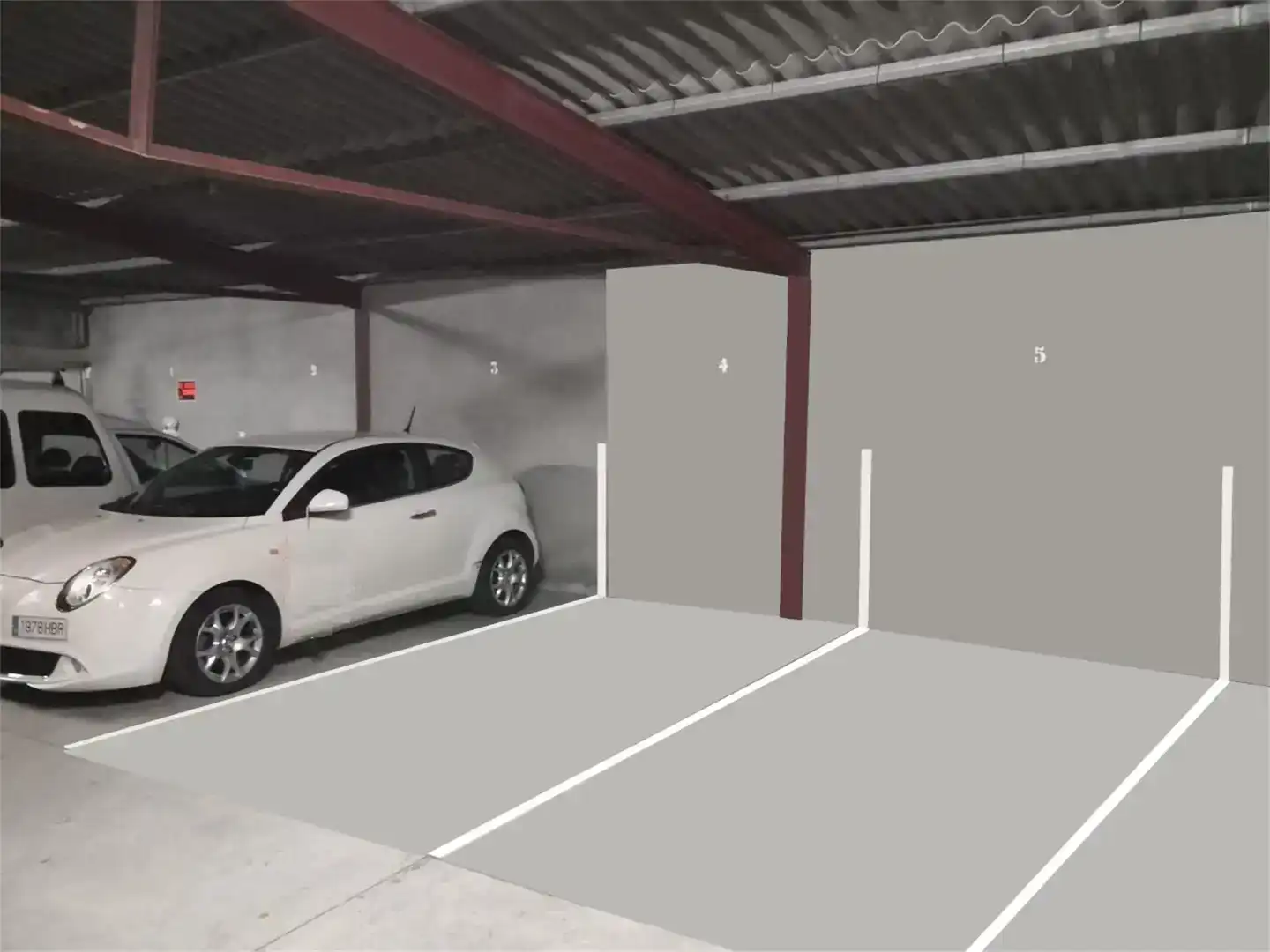Parkplatz von Garage zur Miete in Neda