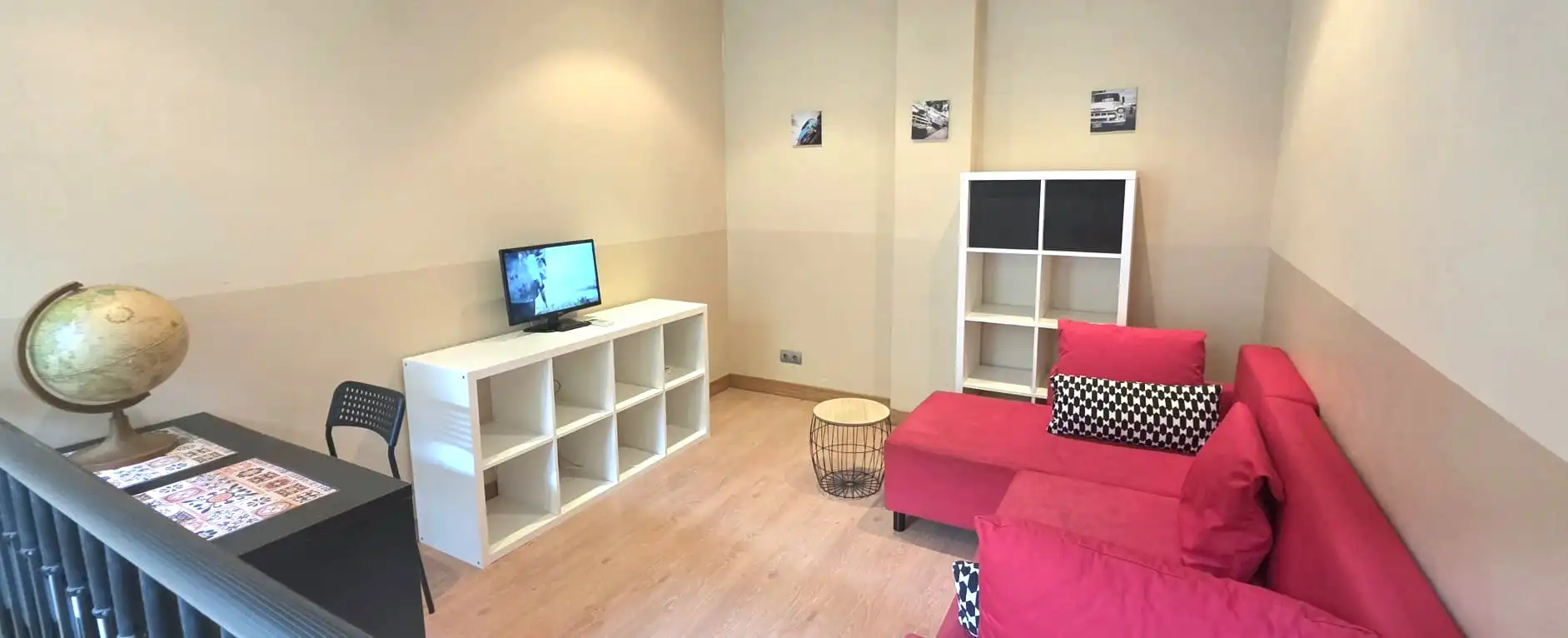 Sala de estar de Dúplex de alquiler en Barcelona con Aire acondicionado, Calefacción y Terraza