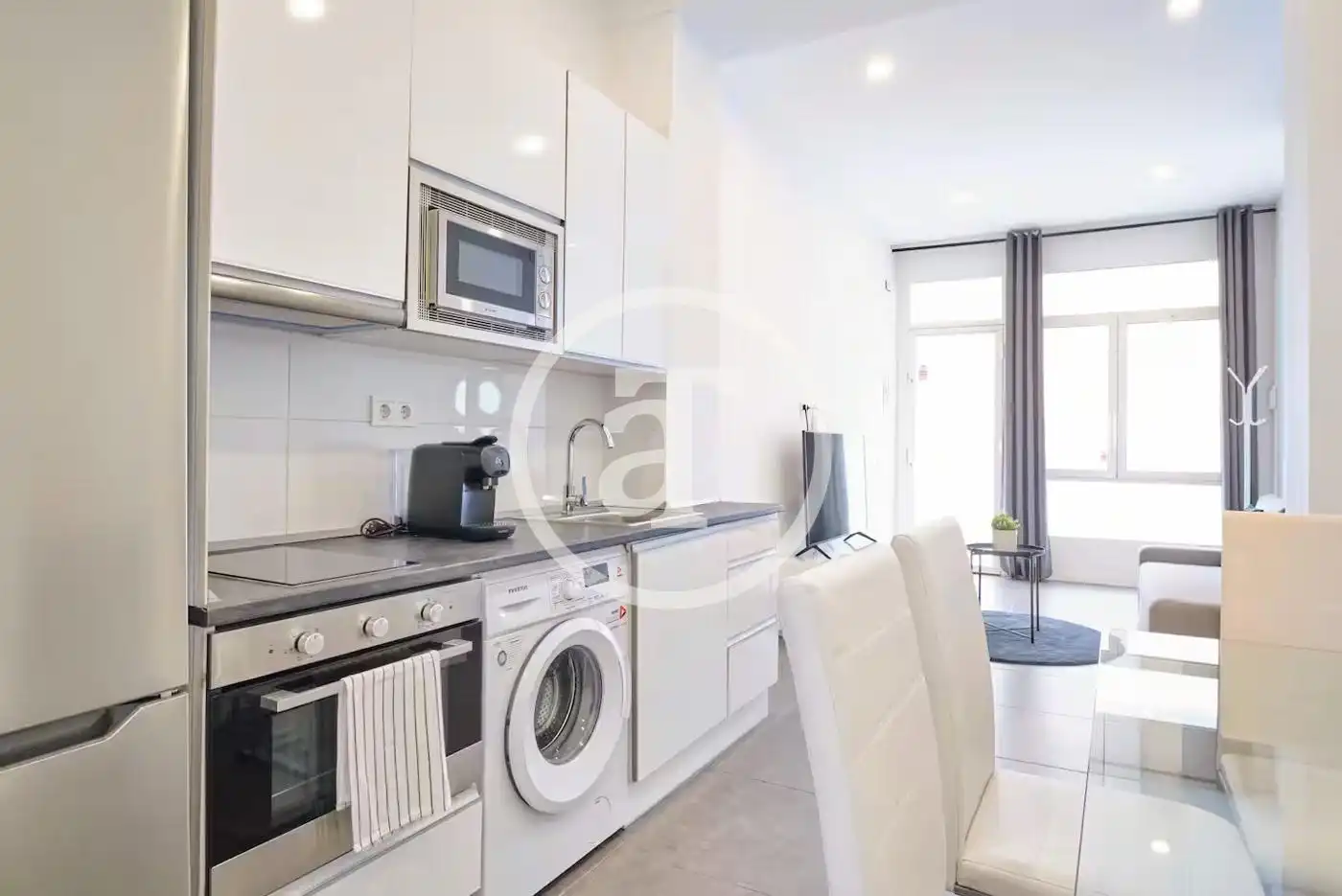 Küche von Wohnung zur Miete in Madrid mit Klimaanlage, Heizung und Möbliert