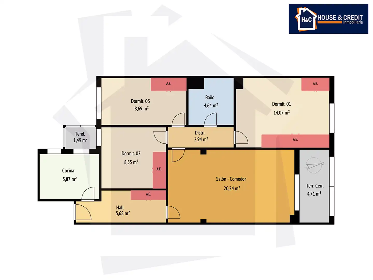 Flat for rent in Madrid  with Air Conditioner, Heating and Parquet flooring