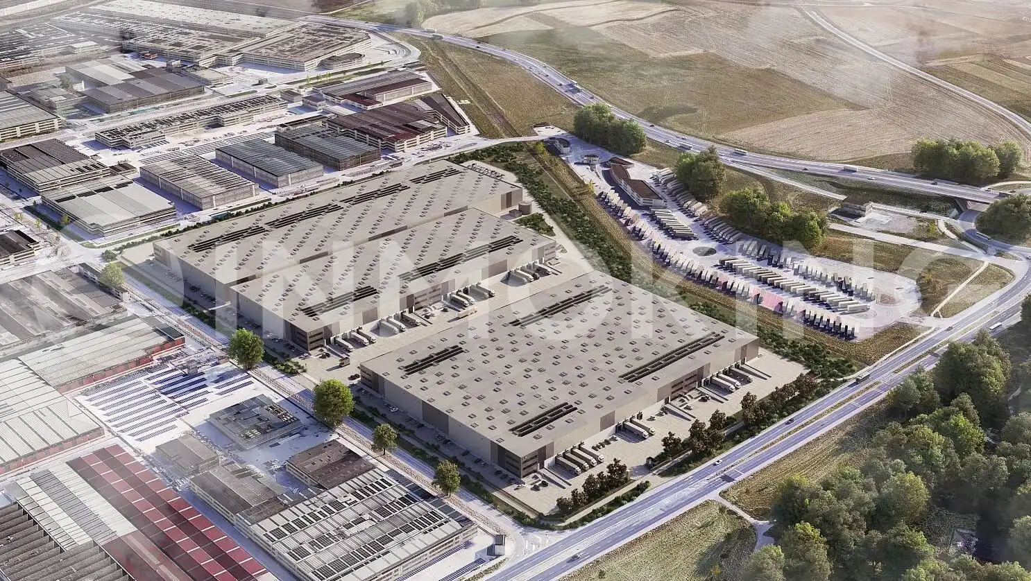Parkplatz von Fabrikhallen zur Miete in Burgos