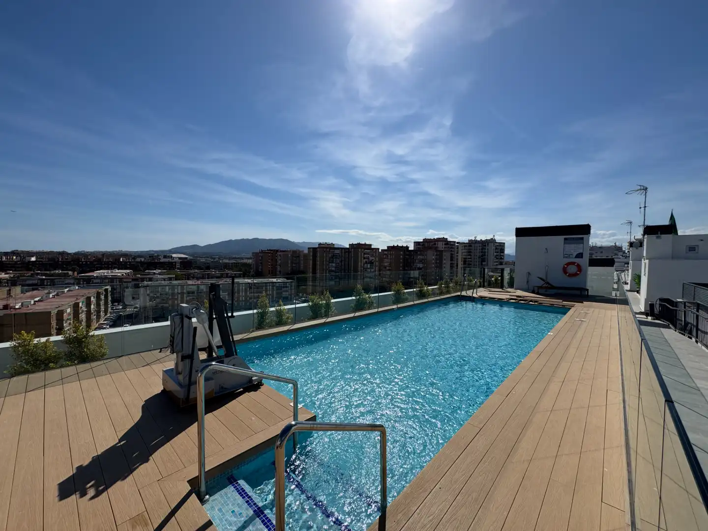 Swimming pool of Flat for rent in Málaga Capital  with Air Conditioner, Terrace and Storage room