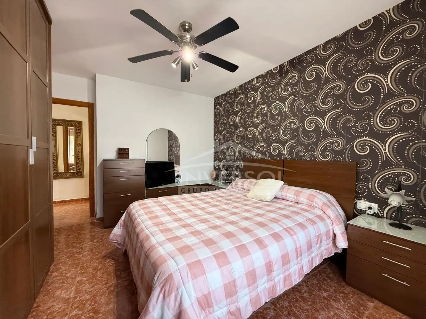 Schlafzimmer von Einfamilien-Reihenhaus zum Verkauf in El Ejido mit Klimaanlage, Heizung und Abstellraum