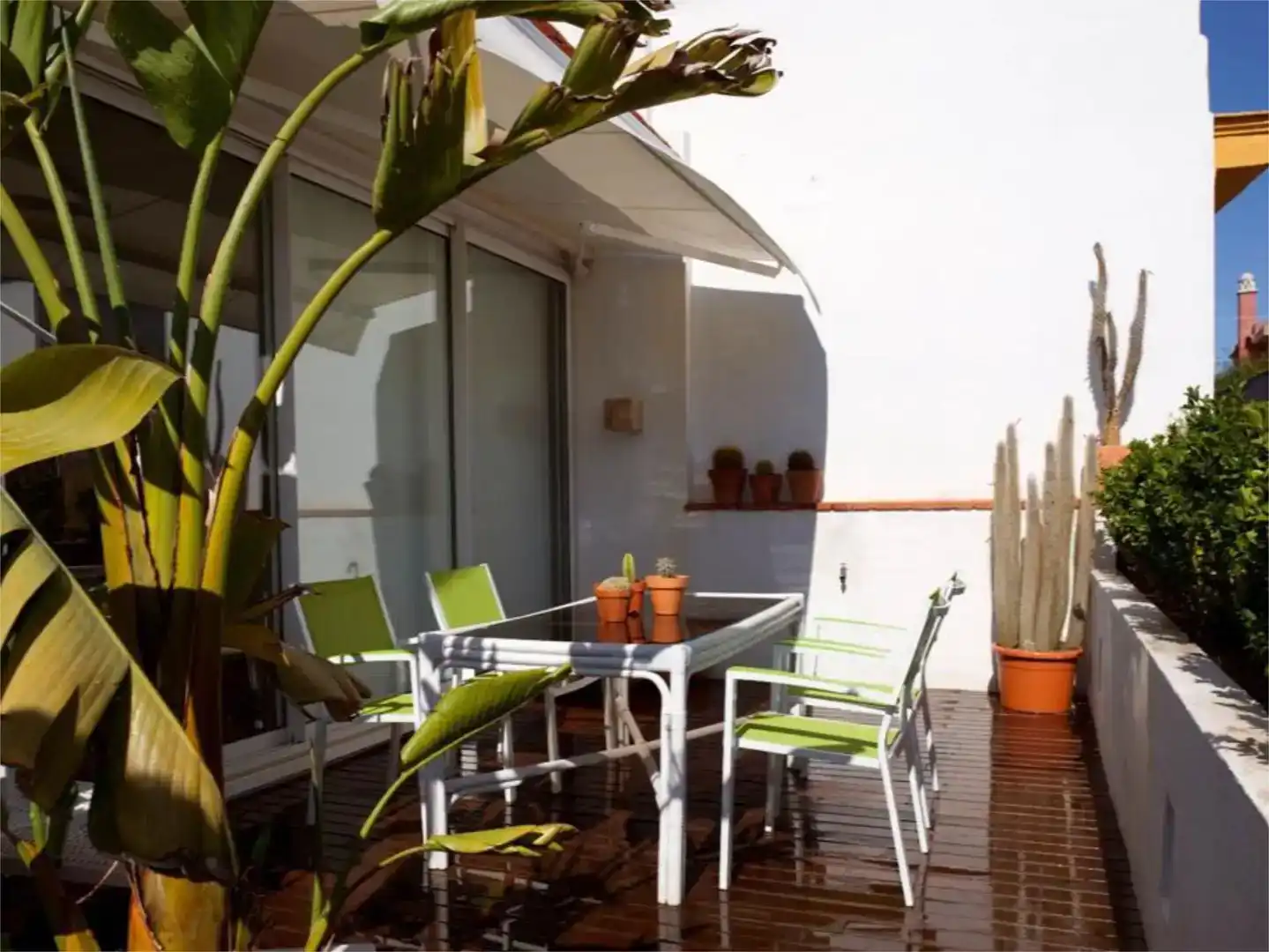 Terraza de Dúplex de alquiler en Sevilla con Aire acondicionado y Parquet