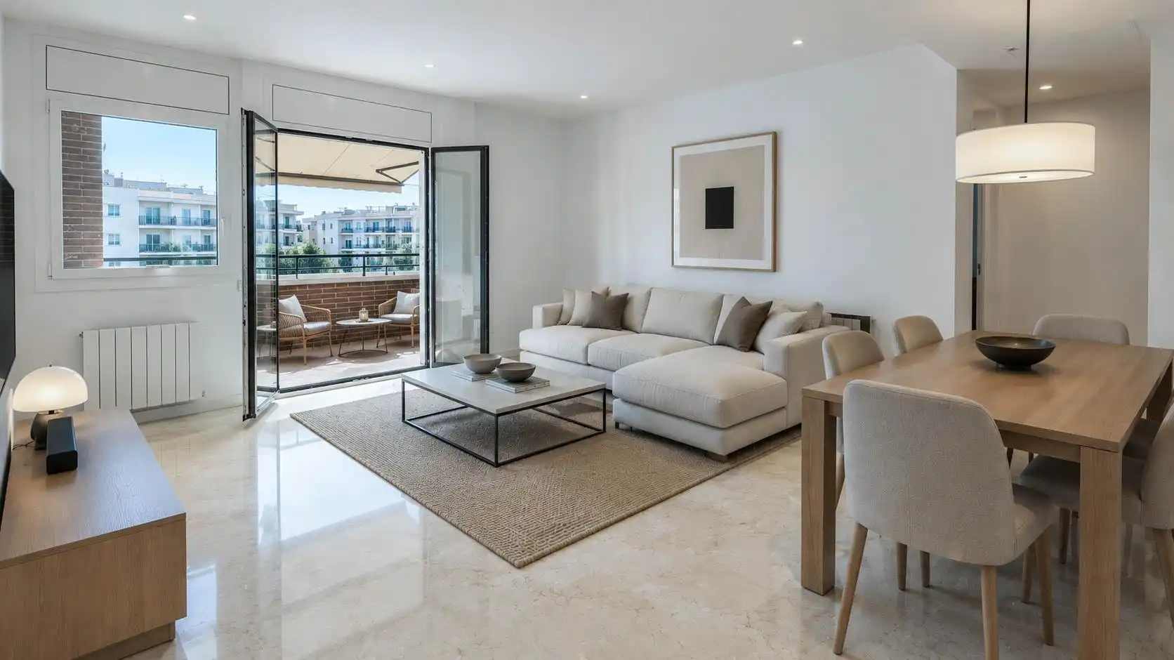 Sala de estar de Piso en venta en Barcelona con Aire acondicionado, Calefacción y Terraza