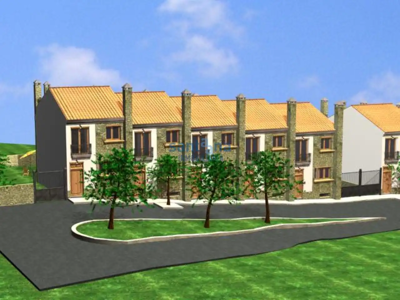 Vista exterior de Residencial en venda en Valdelugueros