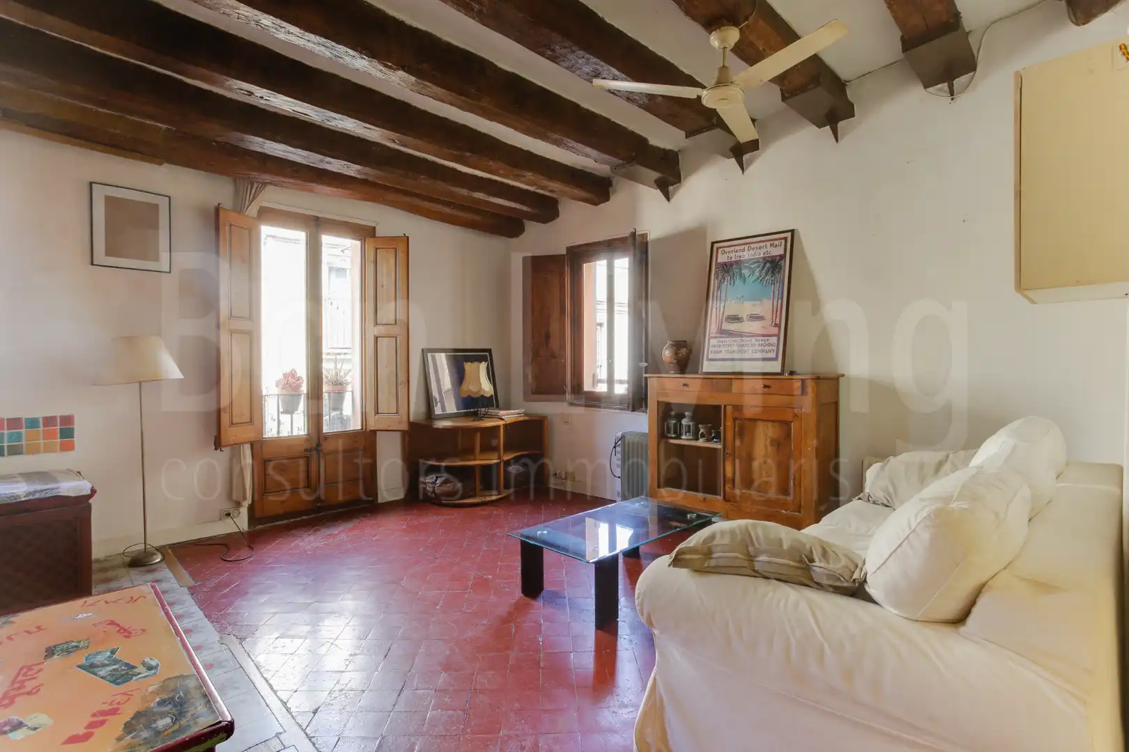 Sala de estar de Piso en venta en Barcelona con Aire acondicionado, Calefacción y Amueblado