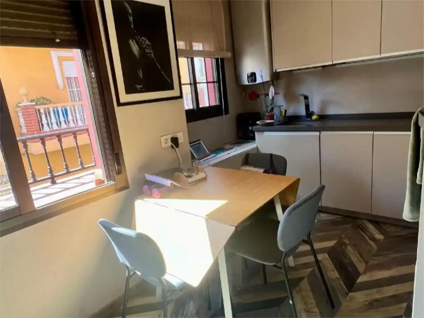 Küche von Wohnung zur Miete in Mijas mit Klimaanlage, Parkett und Möbliert