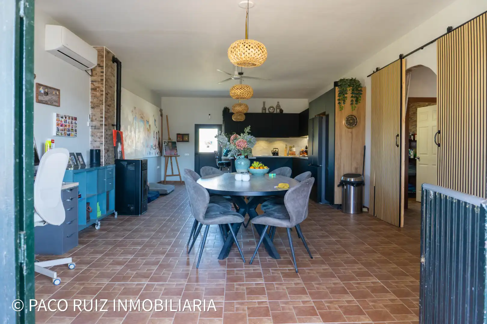 Comedor de Finca rústica en venta en Tabernas con Aire acondicionado, Jardín privado y Terraza
