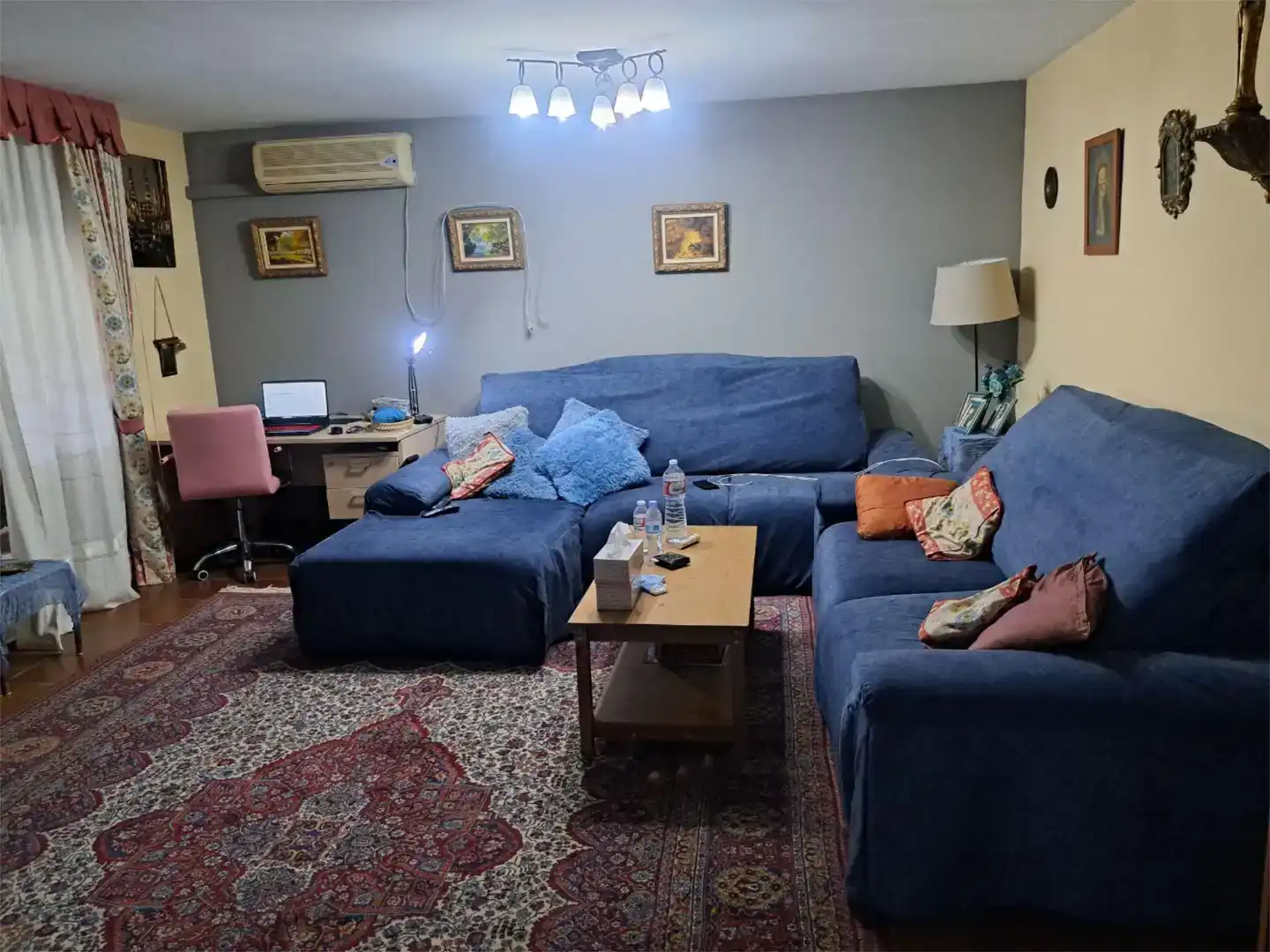 Sala d'estar de Pis per a compartir en Valdemoro amb Aire condicionat, Jardí privat i Parquet