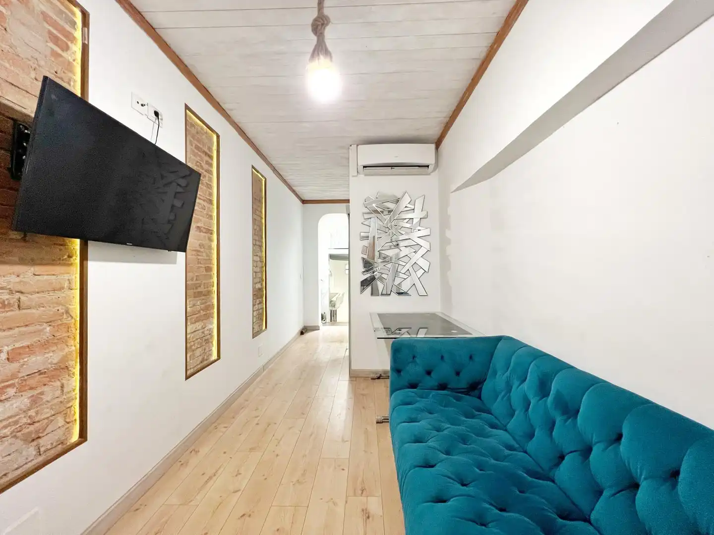 Sala de estar de Piso en venta en Barcelona con Aire acondicionado, Calefacción y Amueblado