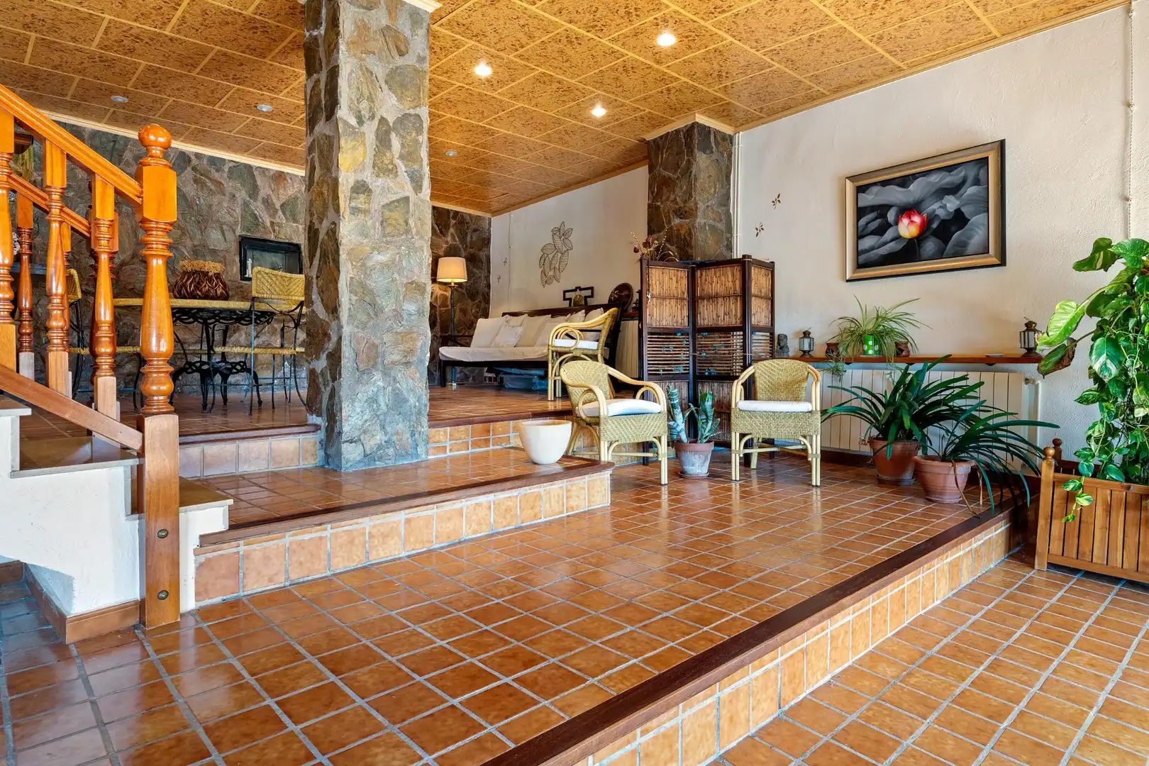 Sala d'estar de Casa o xalet en venda en Figuerola del Camp amb Calefacció, Jardí privat i Terrassa