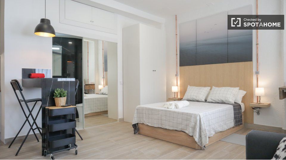 Bedroom of Flat to rent in  Madrid Capital  with Air Conditioner, Heating and Furnished
