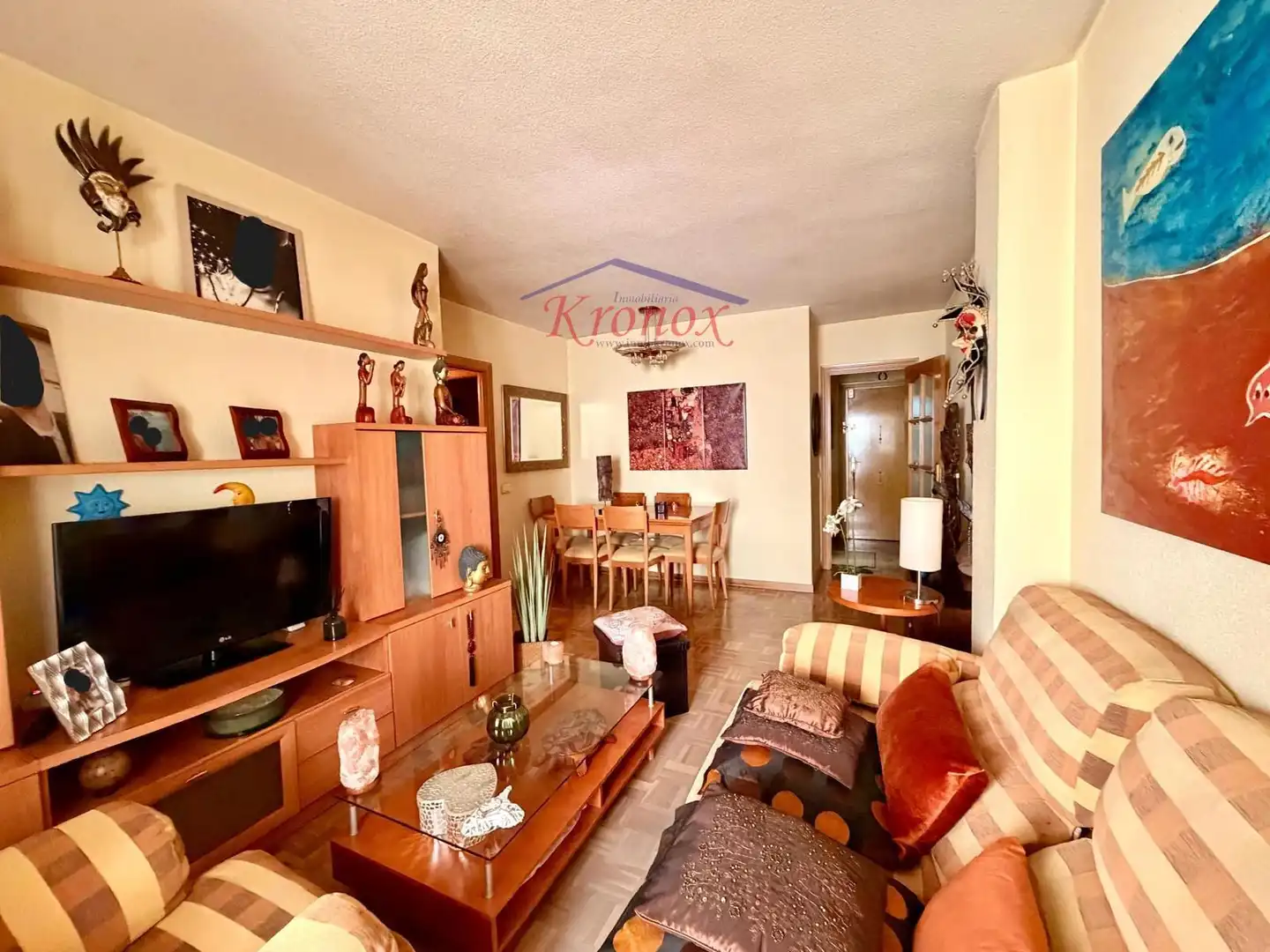Living room of Flat for sale in Madrid  with Heating, Terrace and Furnished