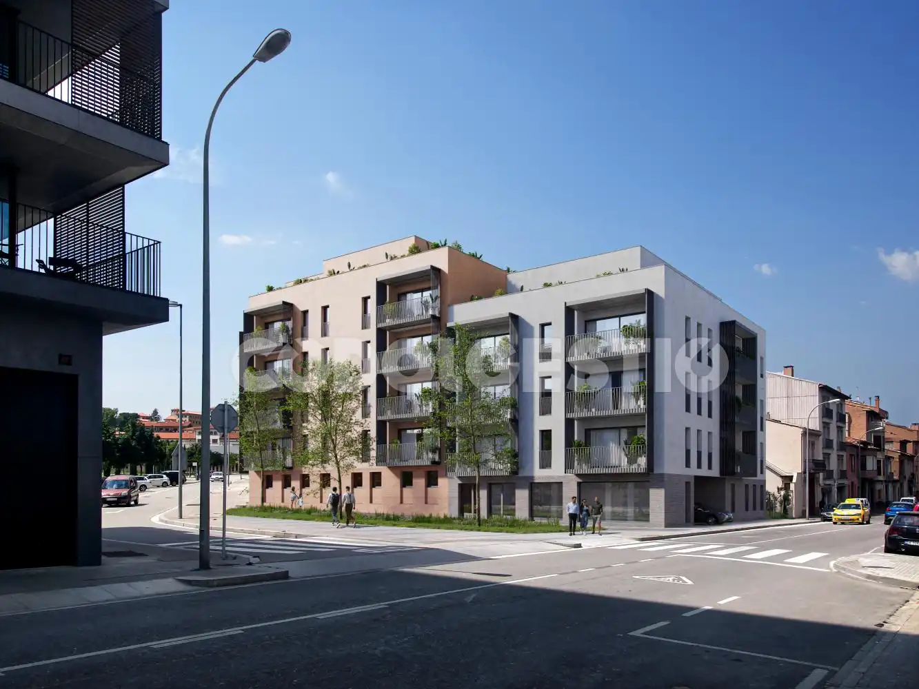 Vista exterior de Piso en venta en Vic