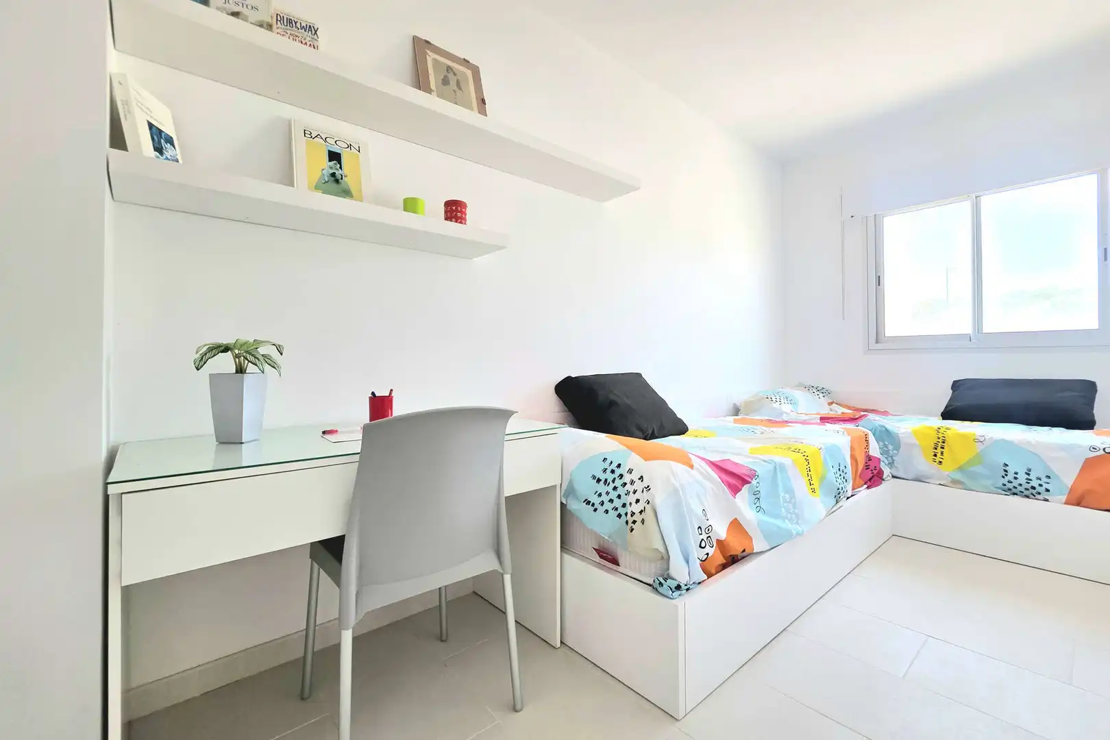 Schlafzimmer von Einfamilien-Reihenhaus zum Verkauf in Santa Margalida mit Klimaanlage, Terrasse und Möbliert