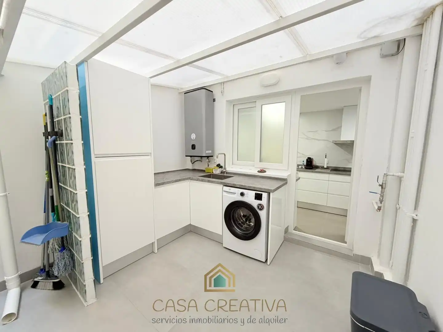 Cocina de Piso de alquiler en Valencia con Aire acondicionado, Calefacción y Terraza